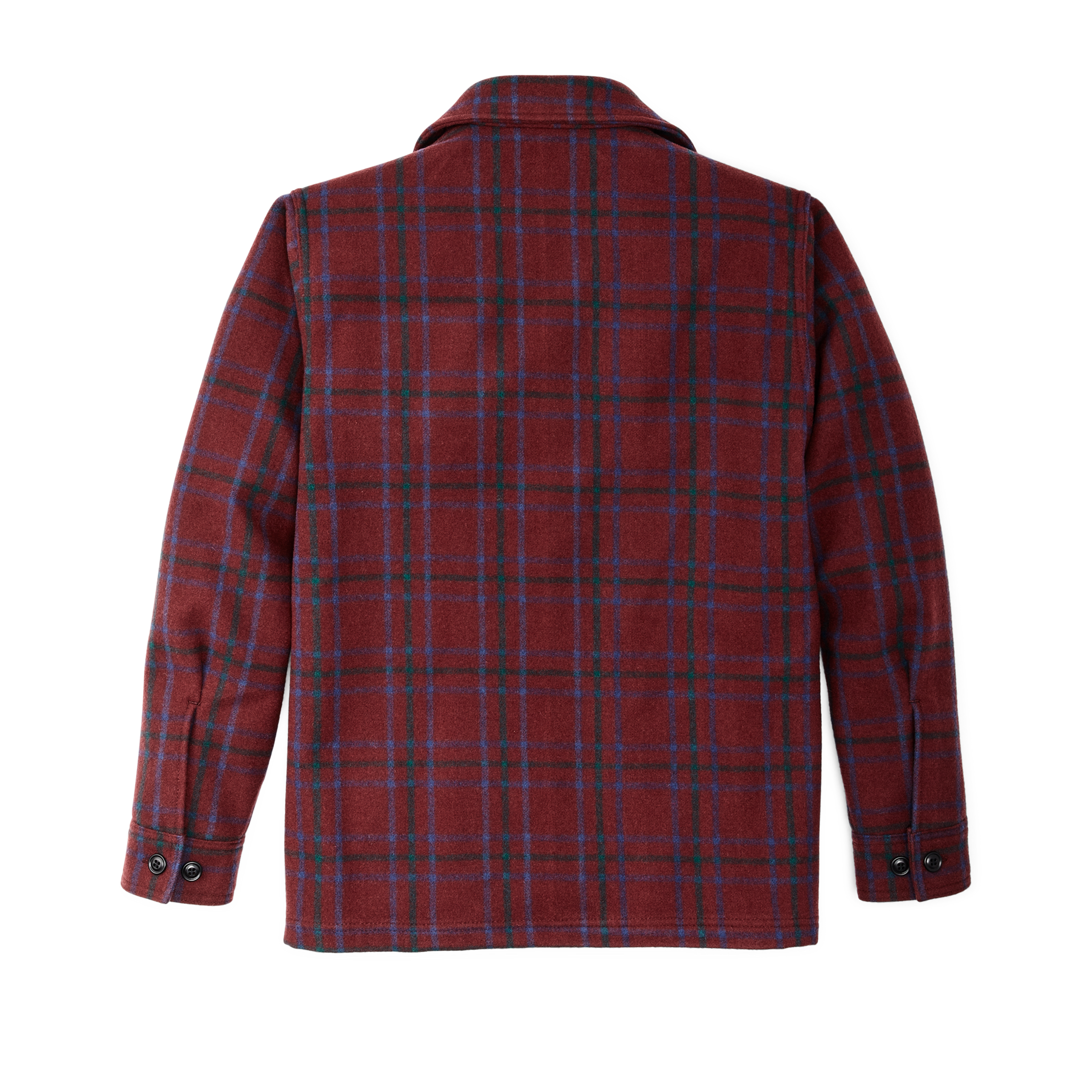 Seattle Wool Jac-shirt - Deep Red Blue Green
