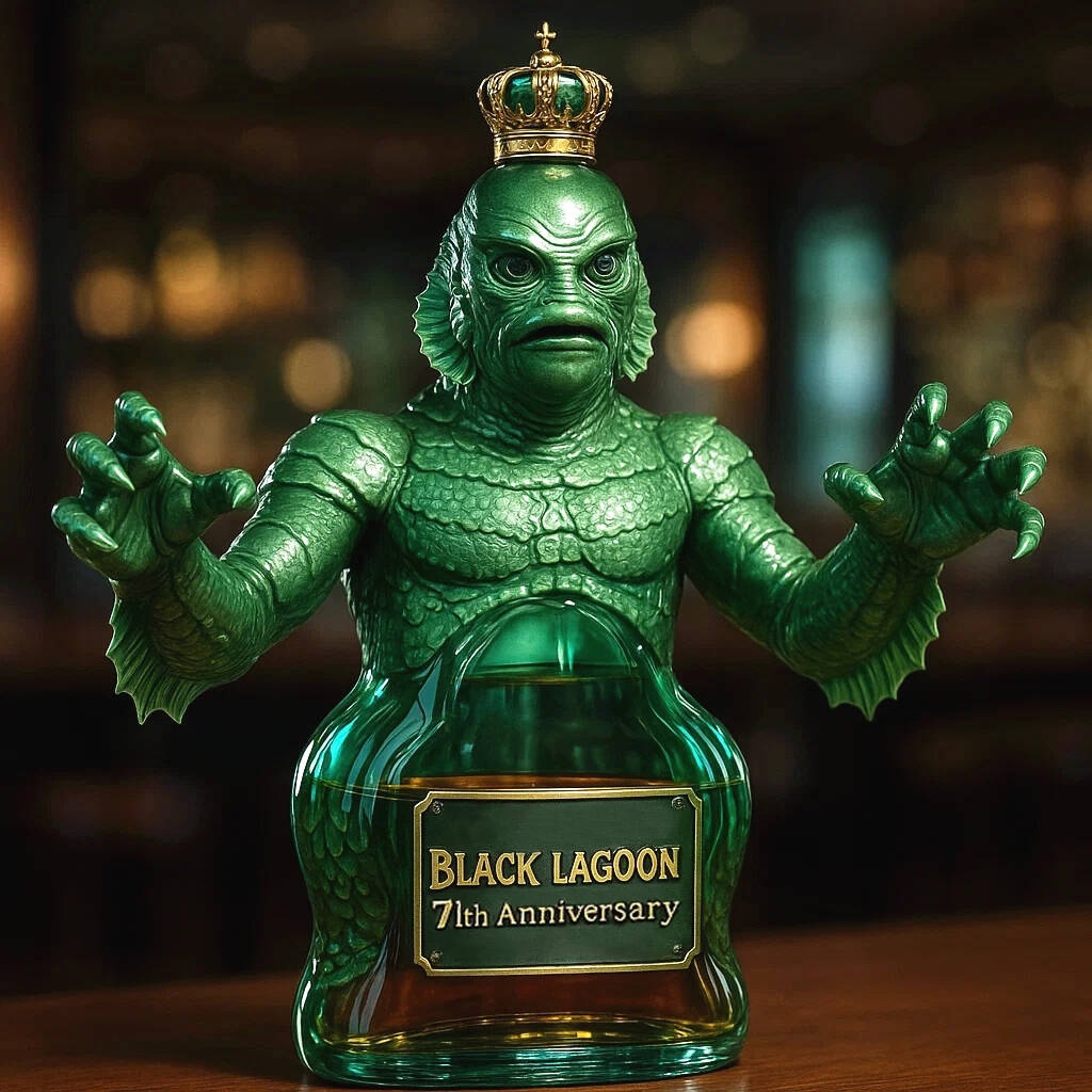 Creature from the Black Lagoon 71st Anniversary Whisky Bottle