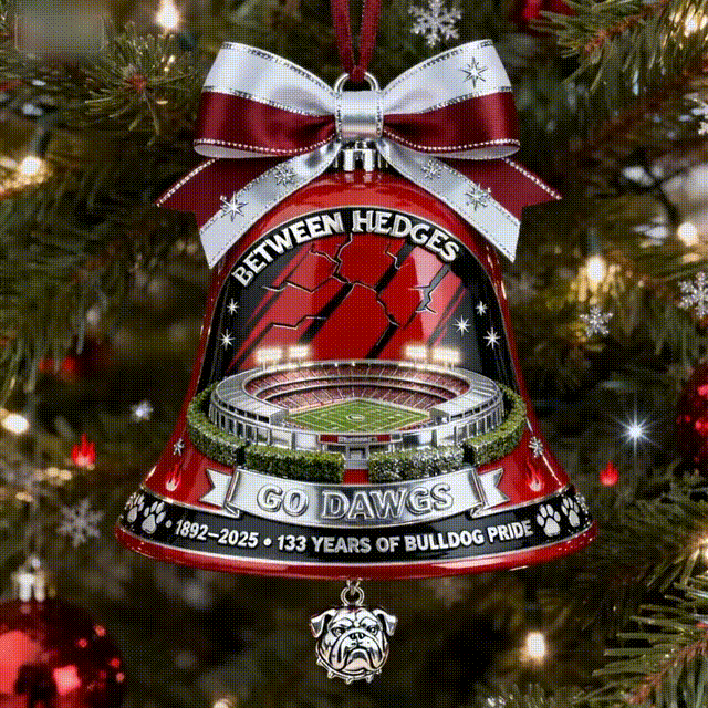 “Between the Hedges” Christmas Bell Ornament
