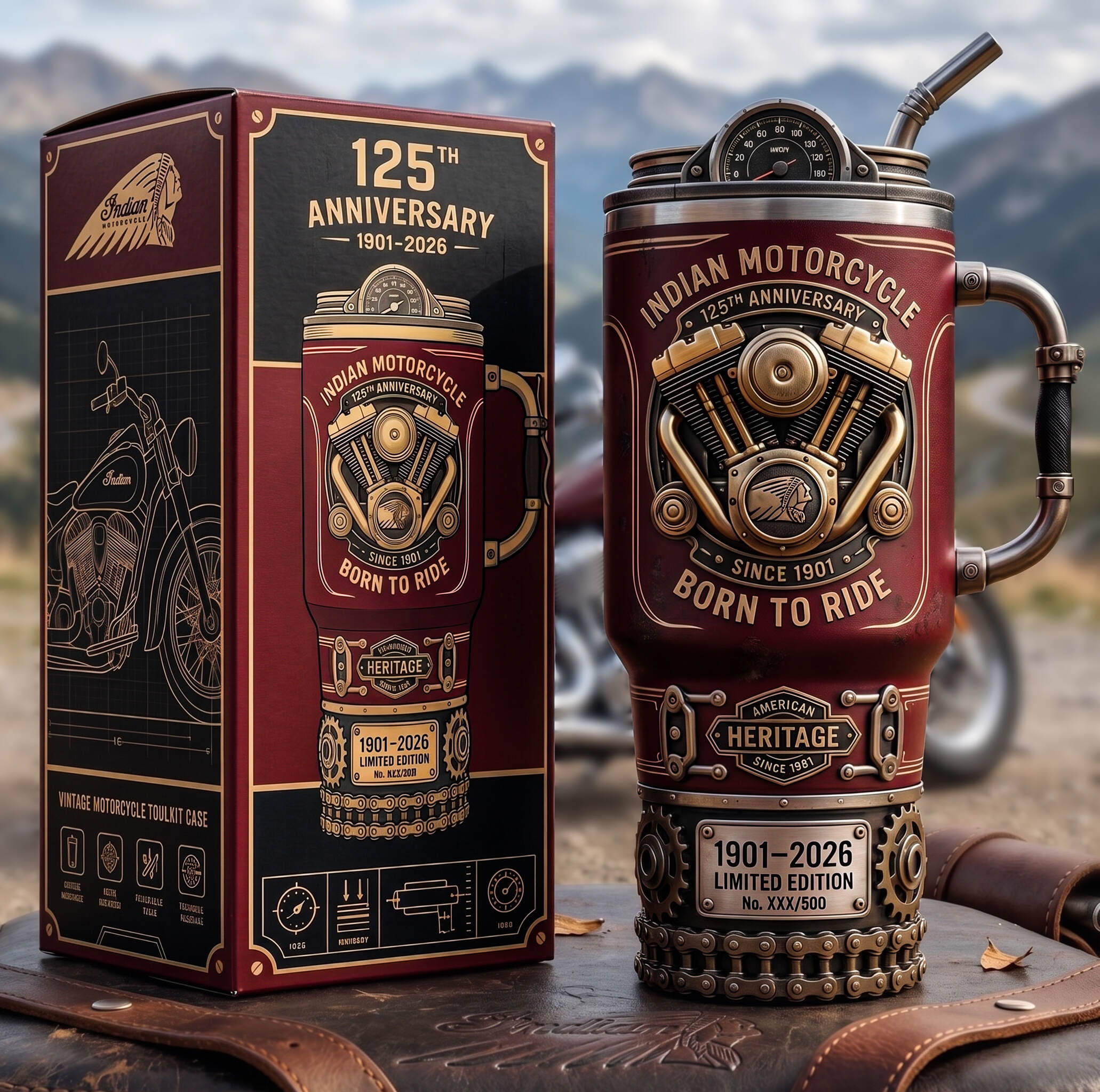 🏍️Indian Motorcycle 125th Anniversary Limited Collector’s Edition MUG