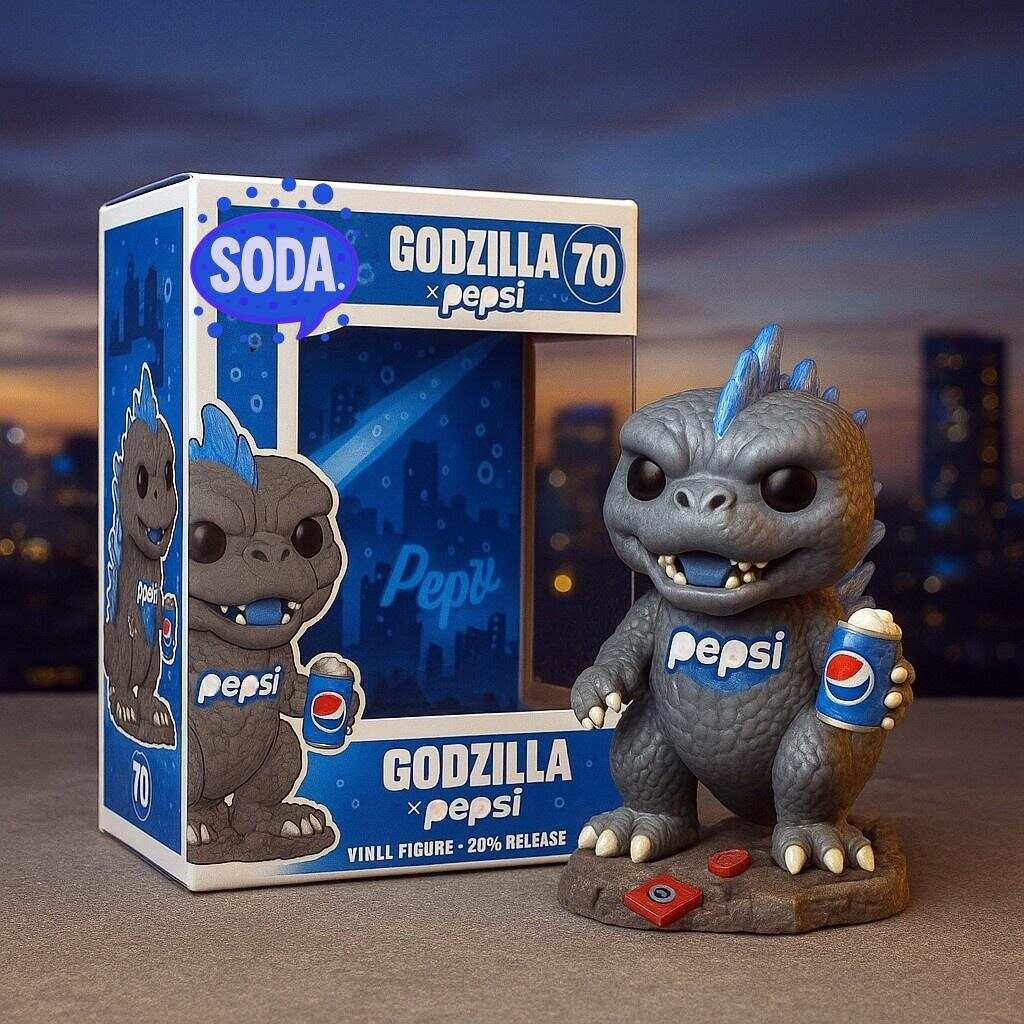 Soda X GODZILLA 70th Anniversary Pop Figure