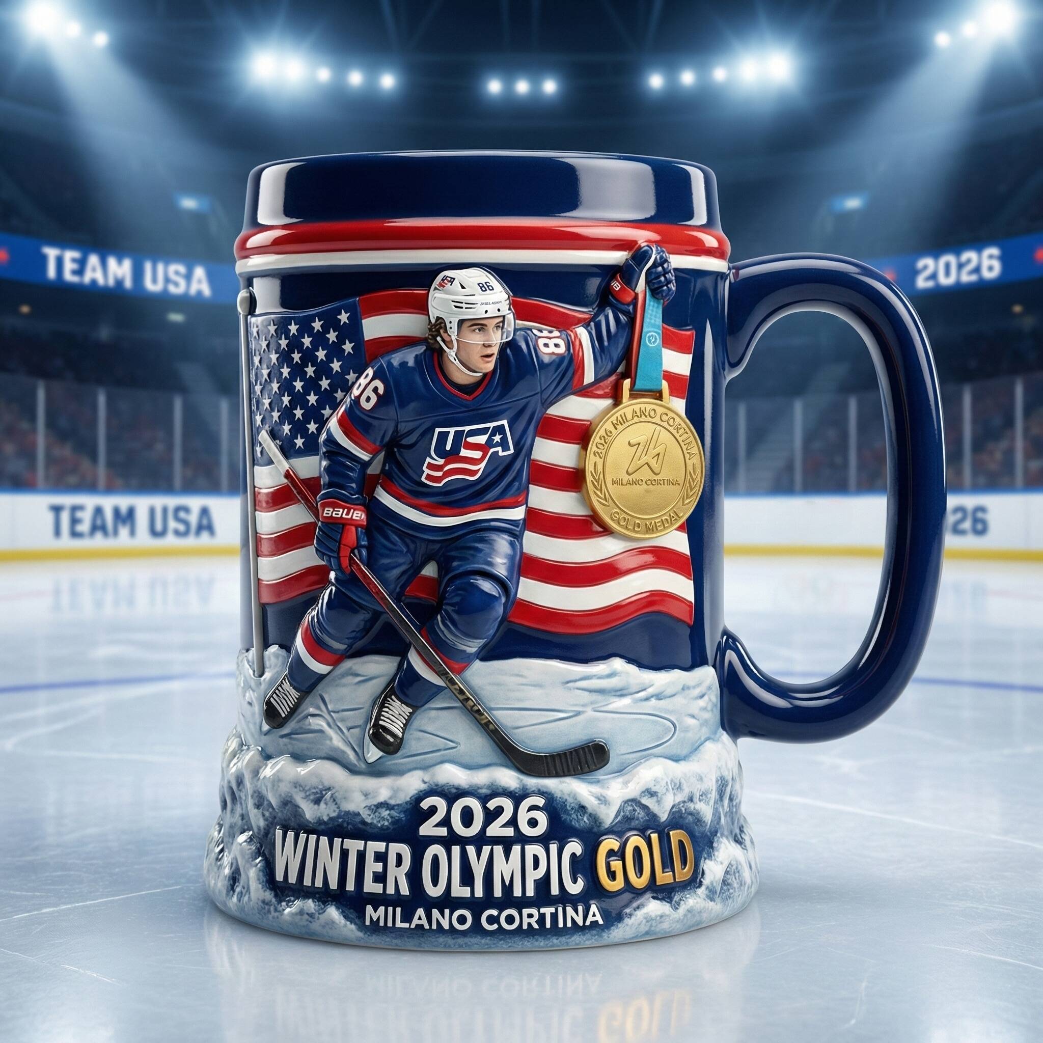 Jack Hughes – 2026 Winter Olympic Gold Commemorative Mug