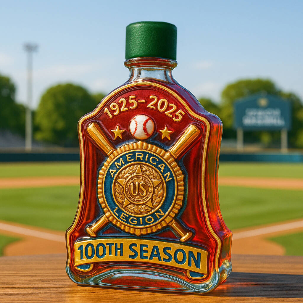 American Legion Baseball 100th Anniversary Whiskey Bottle