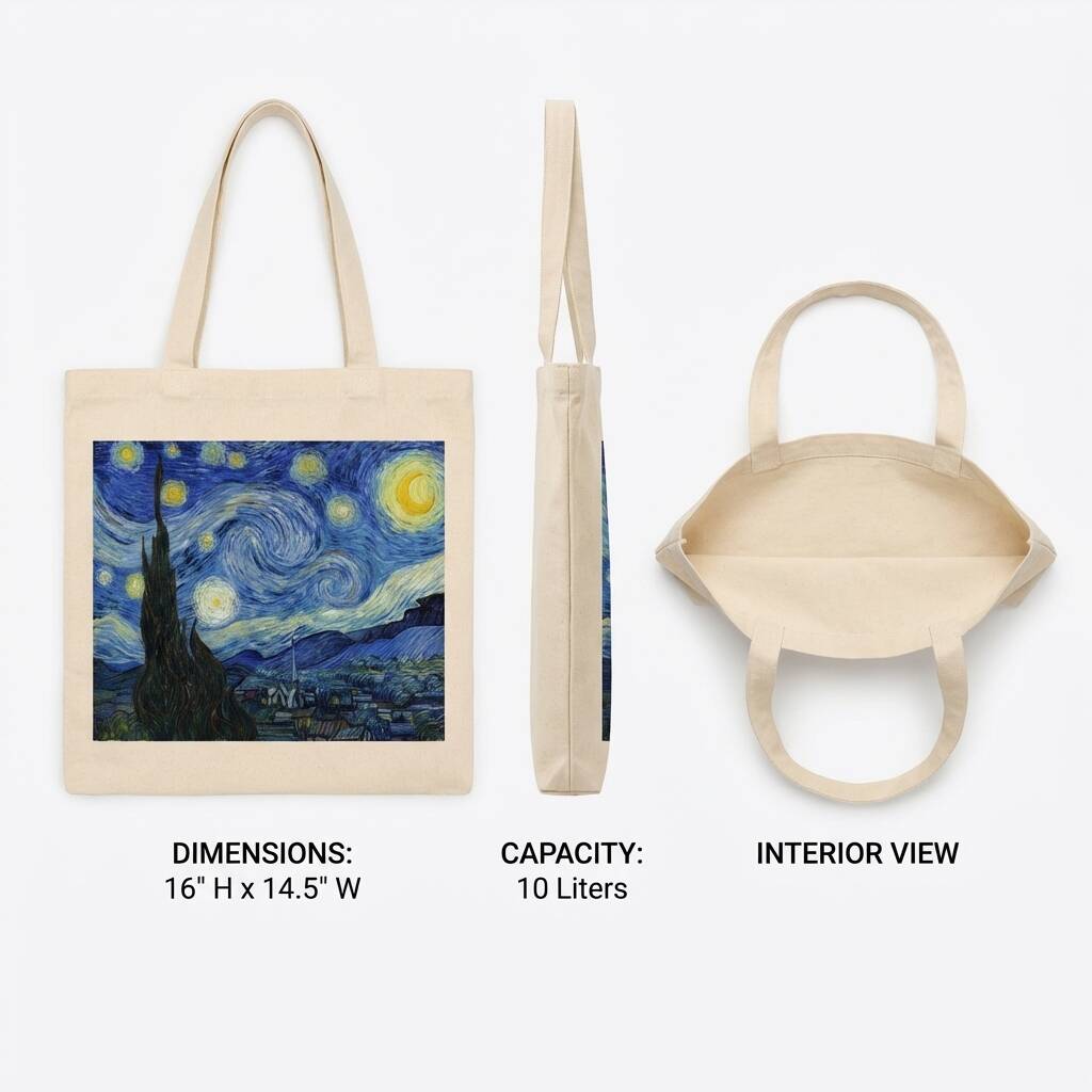 Starry Night Canvas Tote Bag – Carry Art, Carry Soul