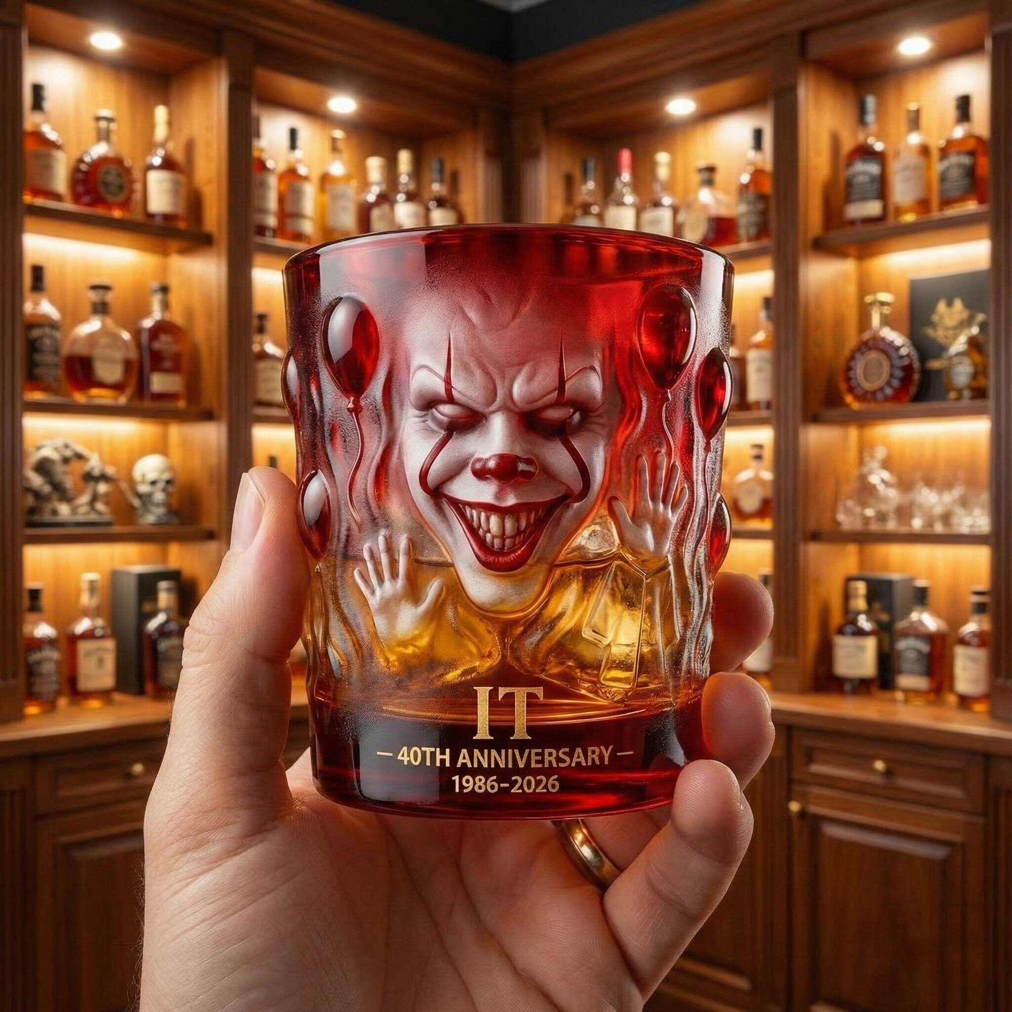 🩸 IT Pennywise 40th Anniversary Collector Whiskey Glass