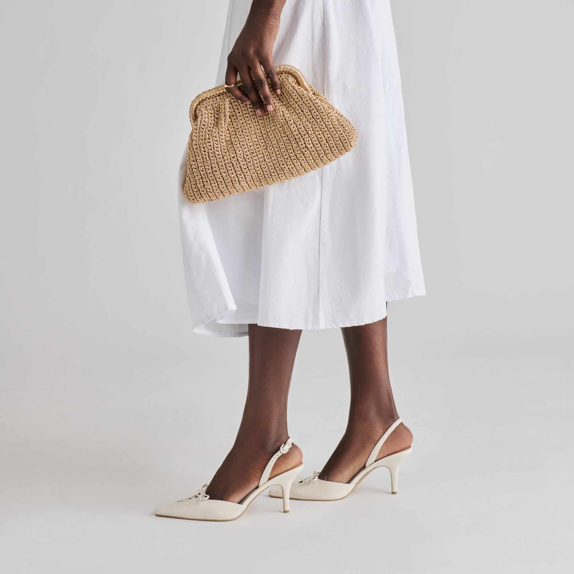 HAMYA HEELS WHITE LEATHER