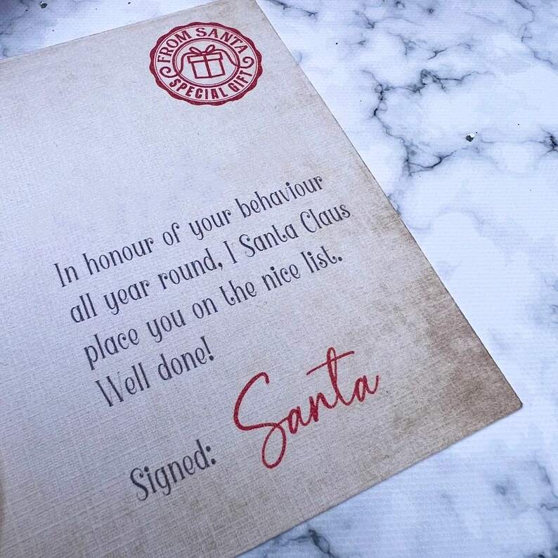 Nice List Medal,Christmas Eve box filler