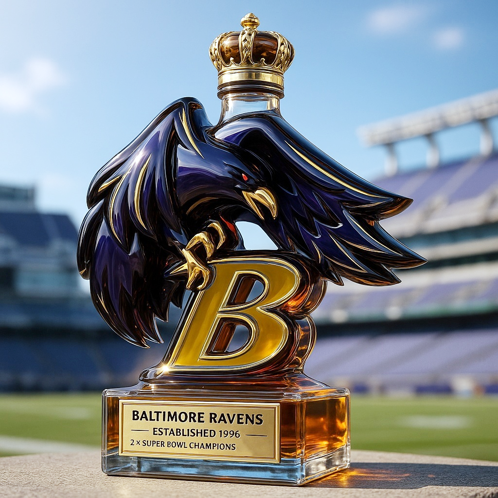 Baltimore Ravens Limited Edition Whiskey Bottle