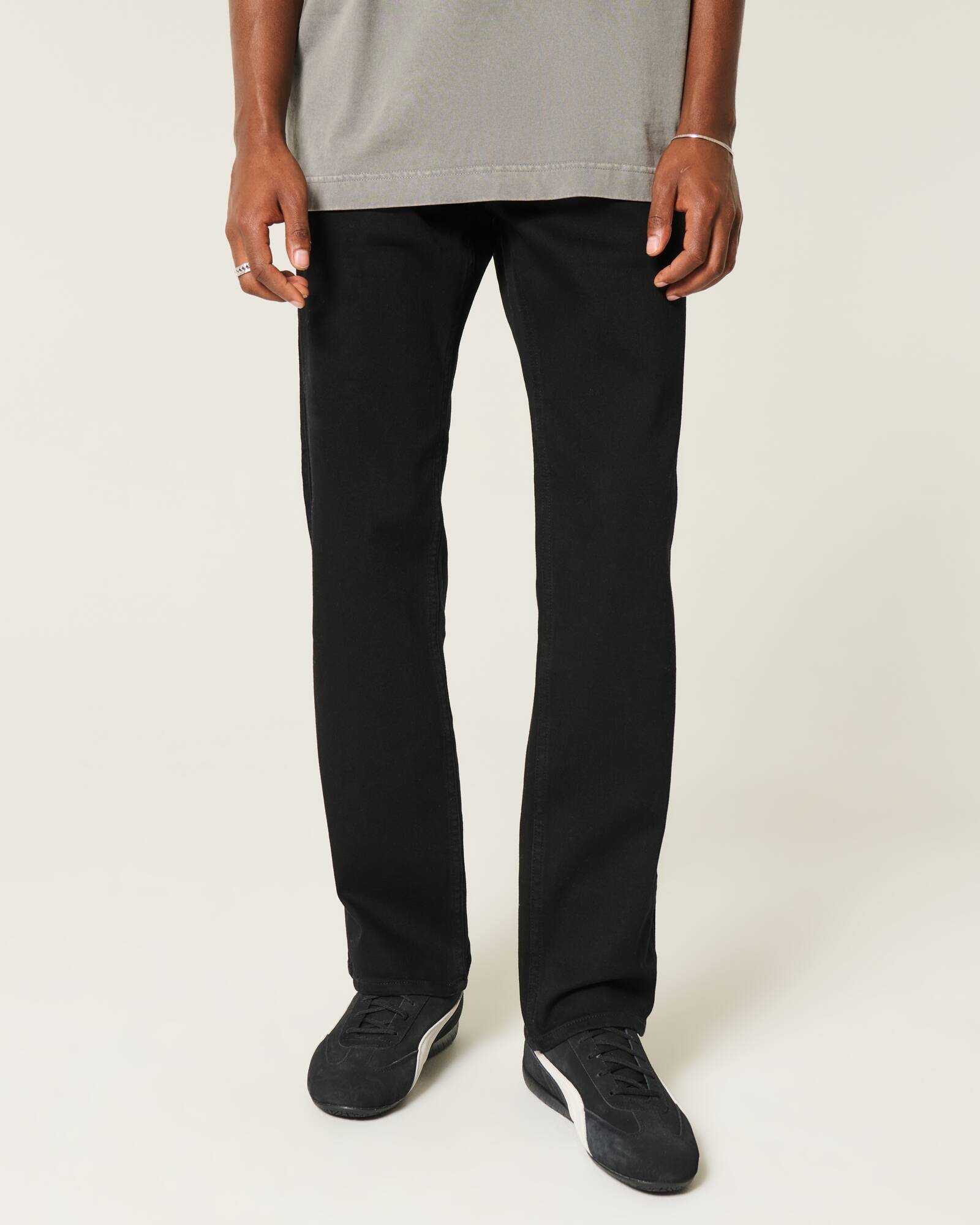 Light Wash Straight Jeans