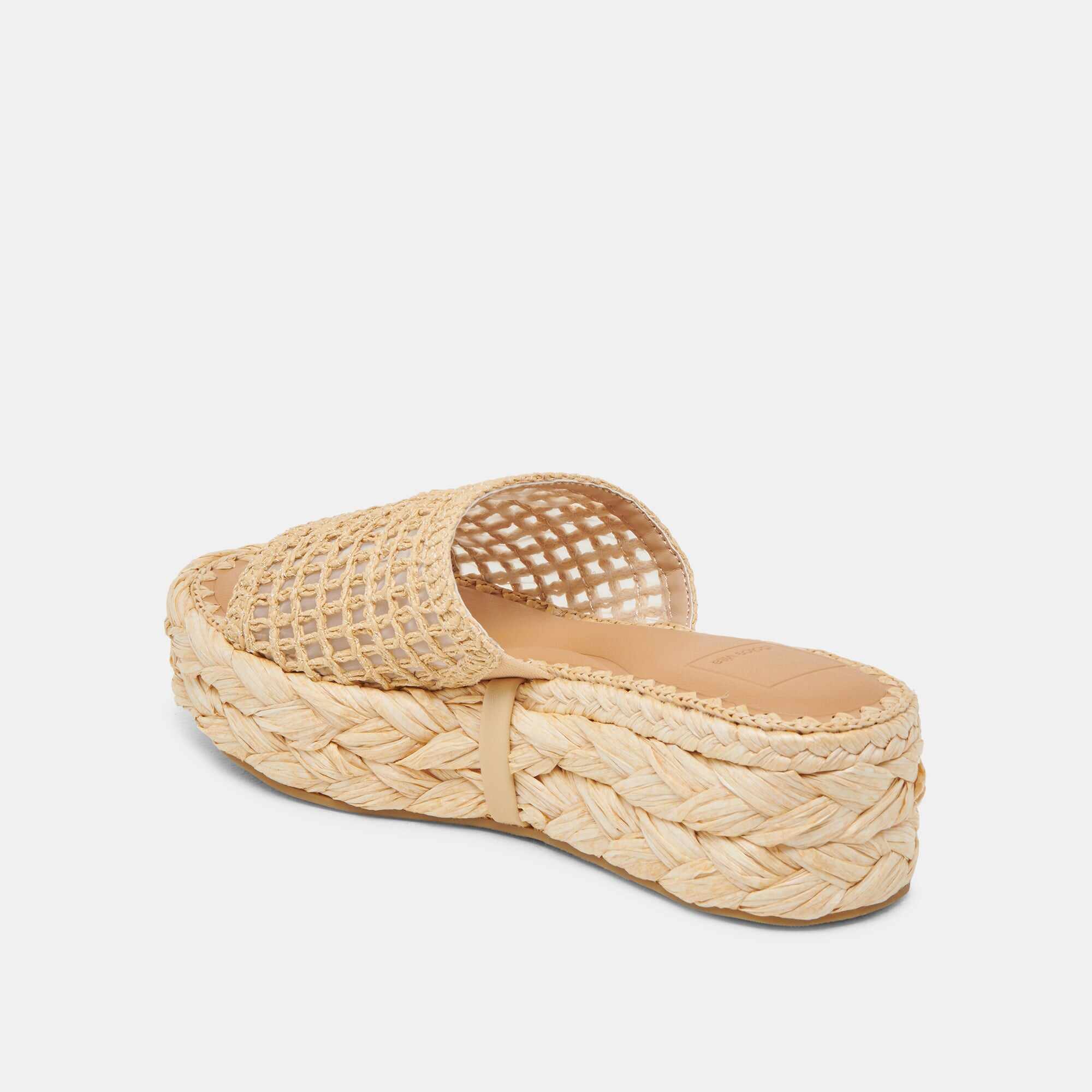 CHAVI MESH SANDALS NATURAL WOVEN RAFFIA