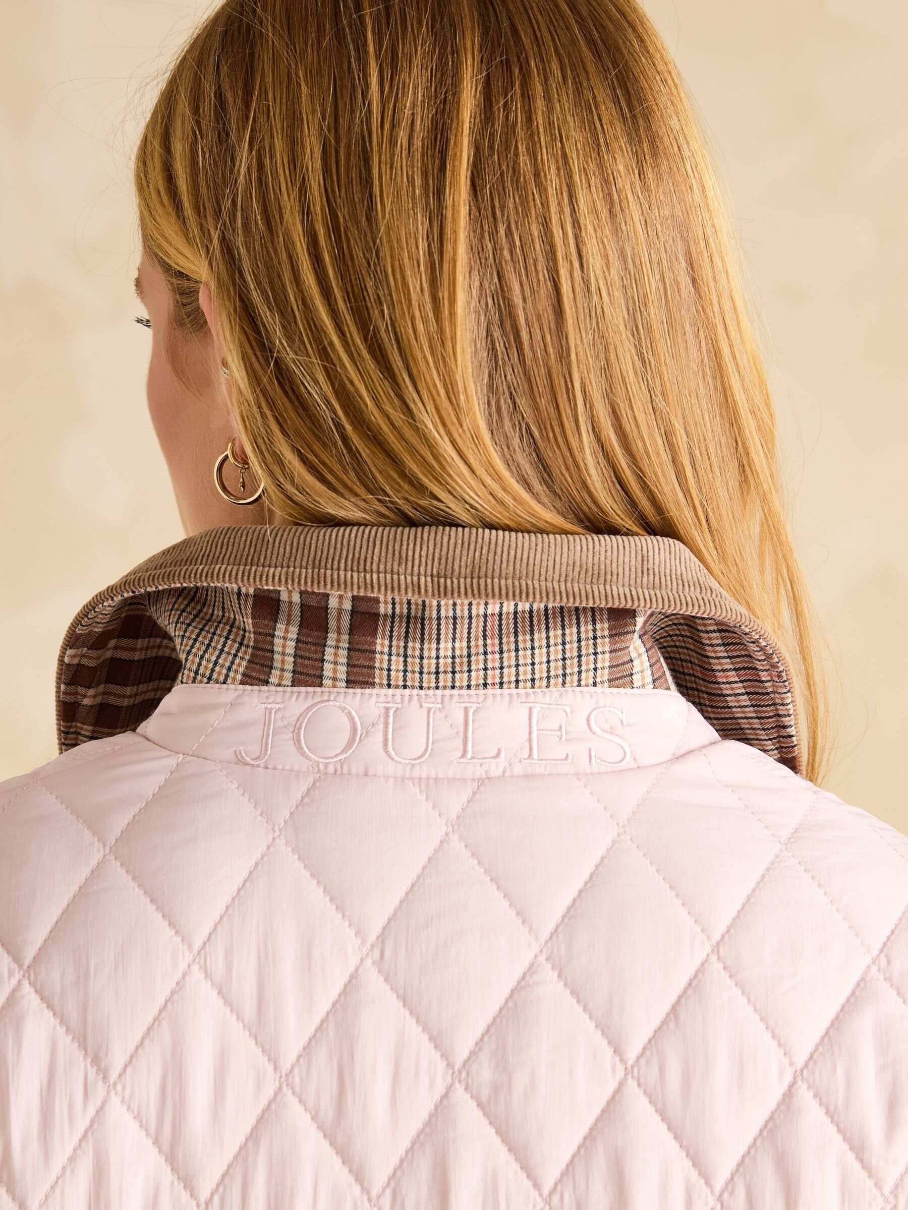 Quinn Pink Showerproof Diamond Quilted Coat