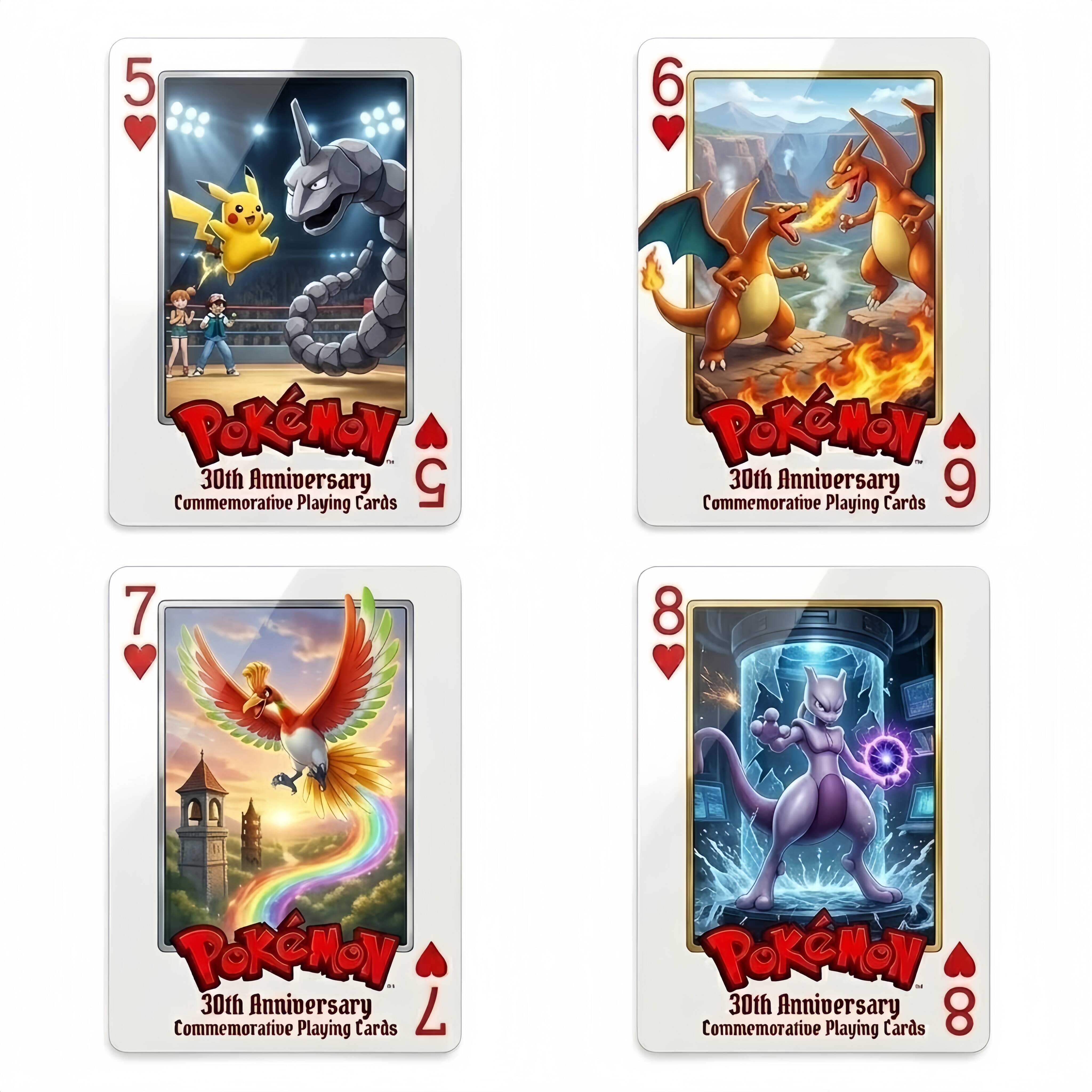 Pokémon 30th Anniversary Commemorative Edition Playing Cards—54 CARDS