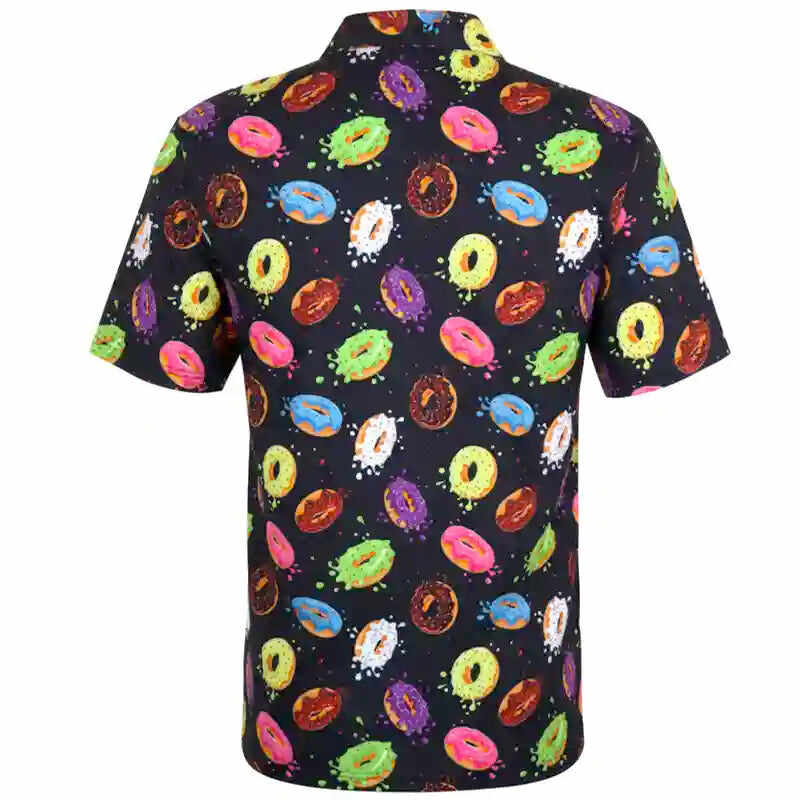 Glazed & Confused Cool Stretch Men's Golf Shirt (Multicolor)