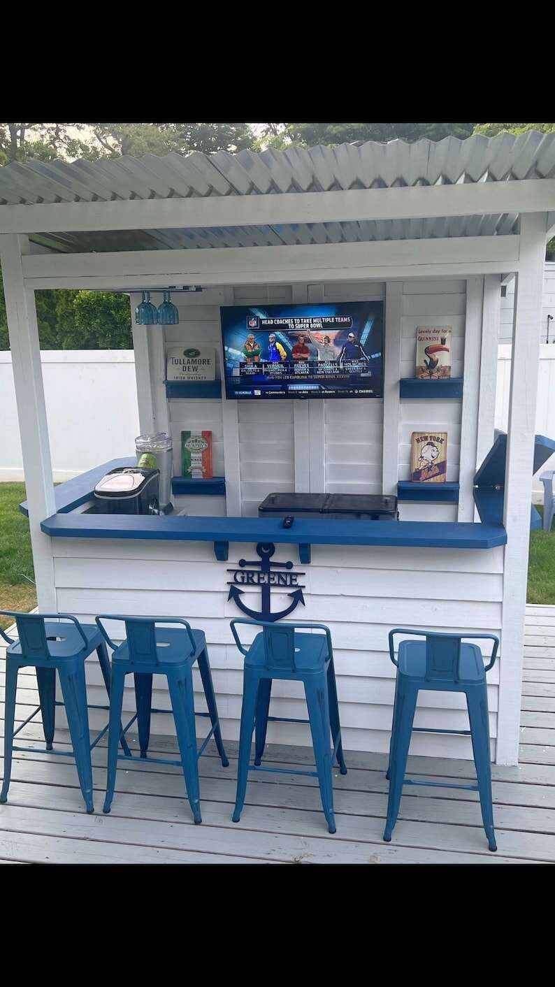 BarsToYardsUS - Shiplap model ( outdoor bar, patio, outdoor bar, backyard fun, beer, alcohol games, sports bar, summer, home bar, chill