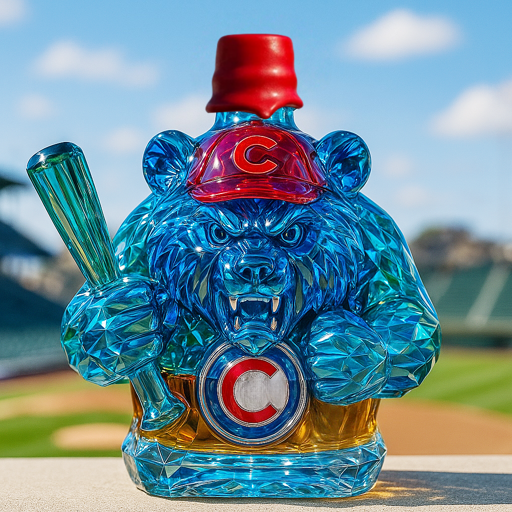 Chicago Cubs Whiskey Bottle