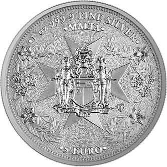 2023 Malta Golden Eagle 5 Euro 1 oz 999.9 Silver BU