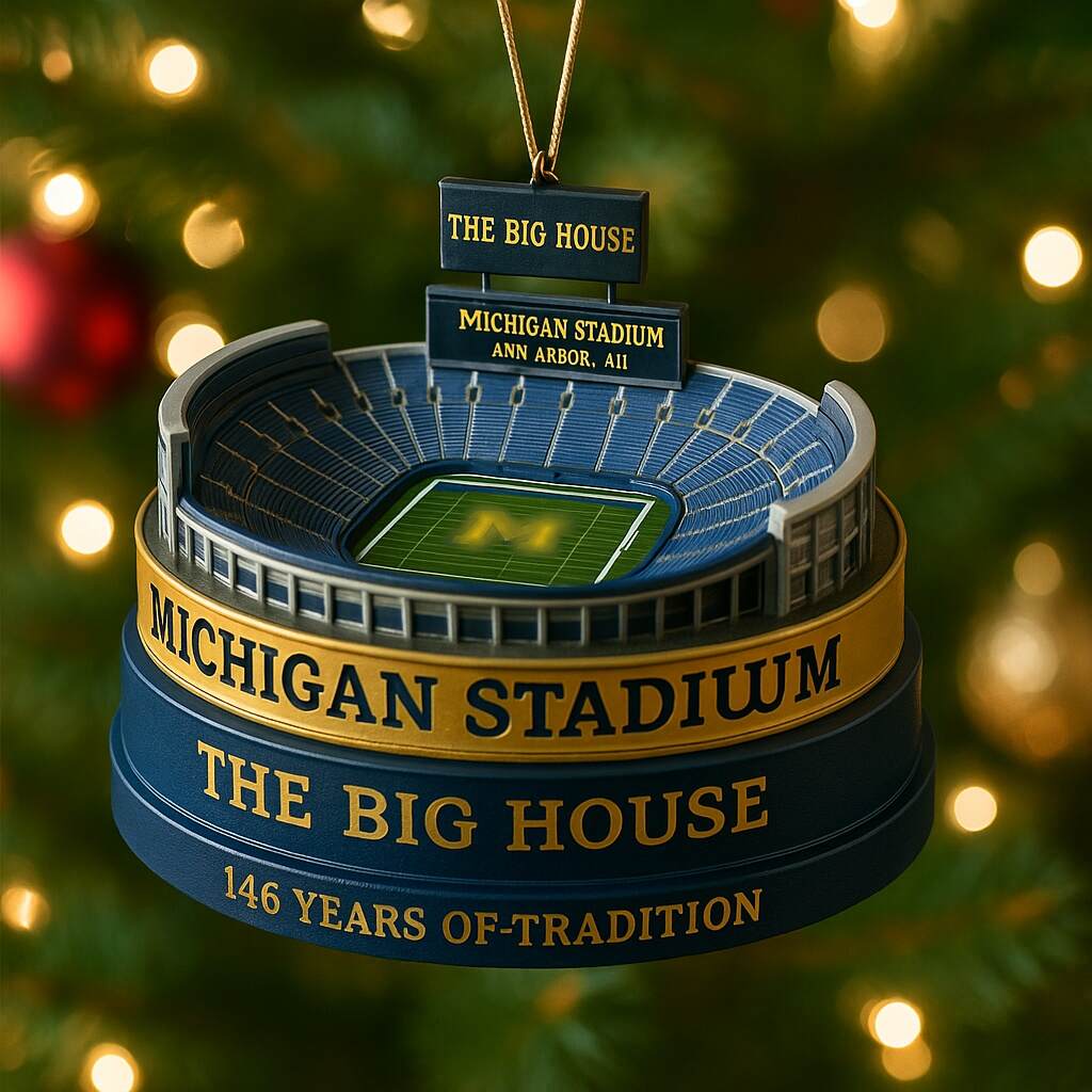 Michigan Stadium Christmas Ornament