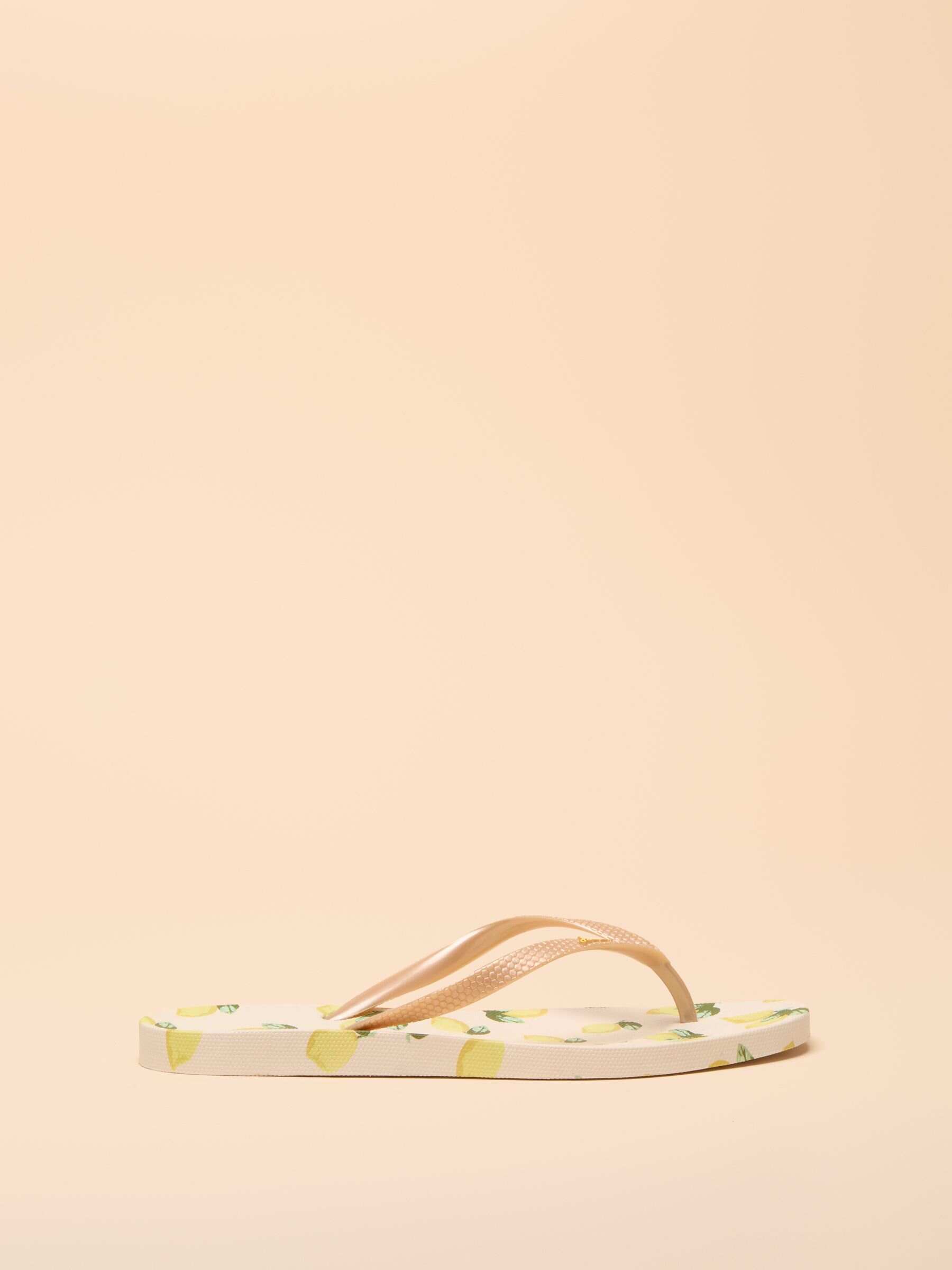 Sunvale Cream Lemon Flip Flops