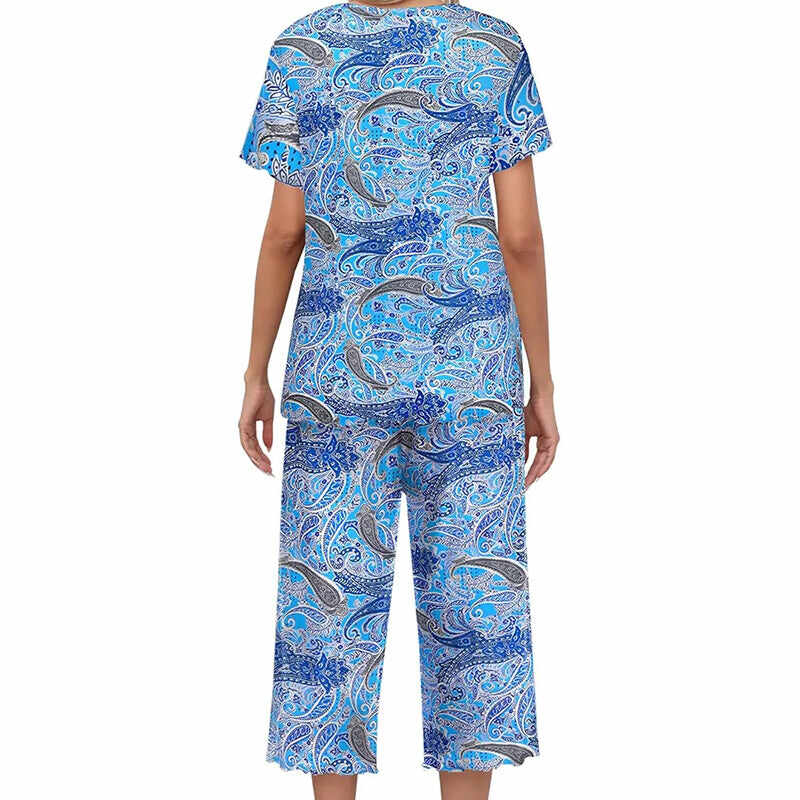 Women's Printed Top & Pants Sleepwear Set