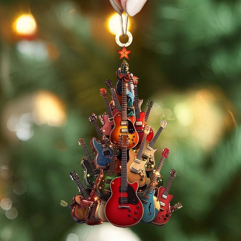 🎸🎄Guitar Tree Christmas Ornament
