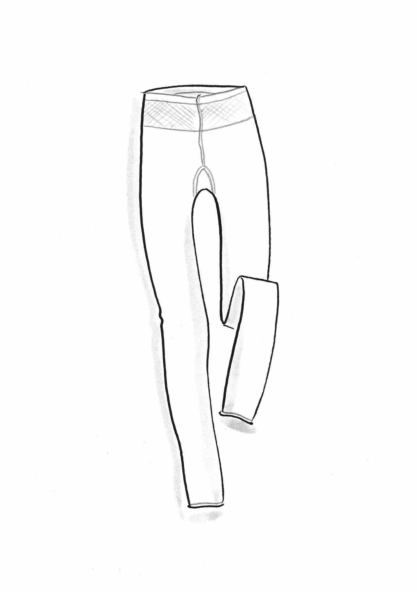 Solid-colour leggings made from recycled polyamide