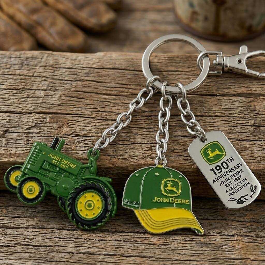 John Deere 190th Anniversary Commemorative Keychain⭐