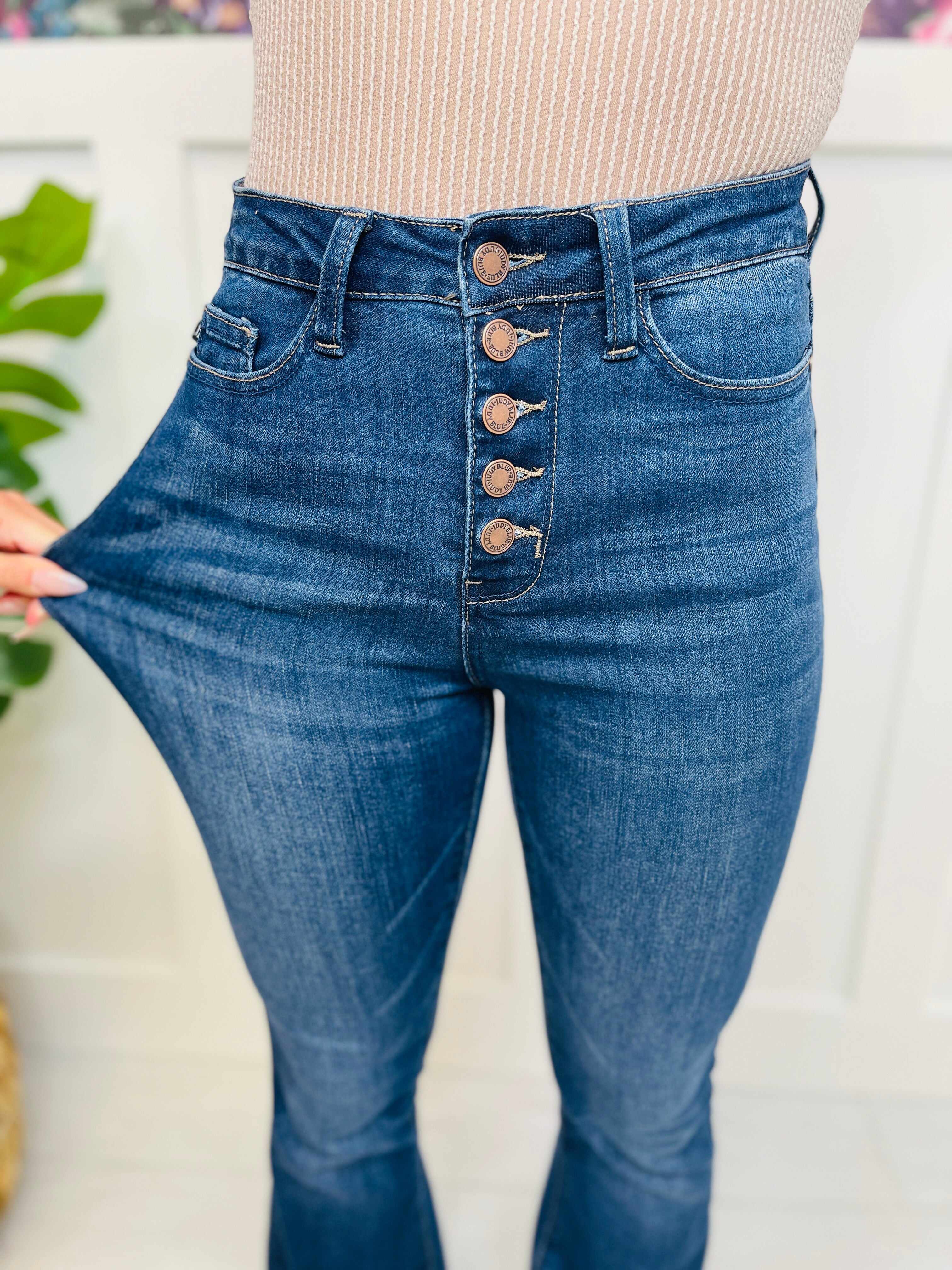 REG/CURVY Flare Affair Button Fly Trouser Flare