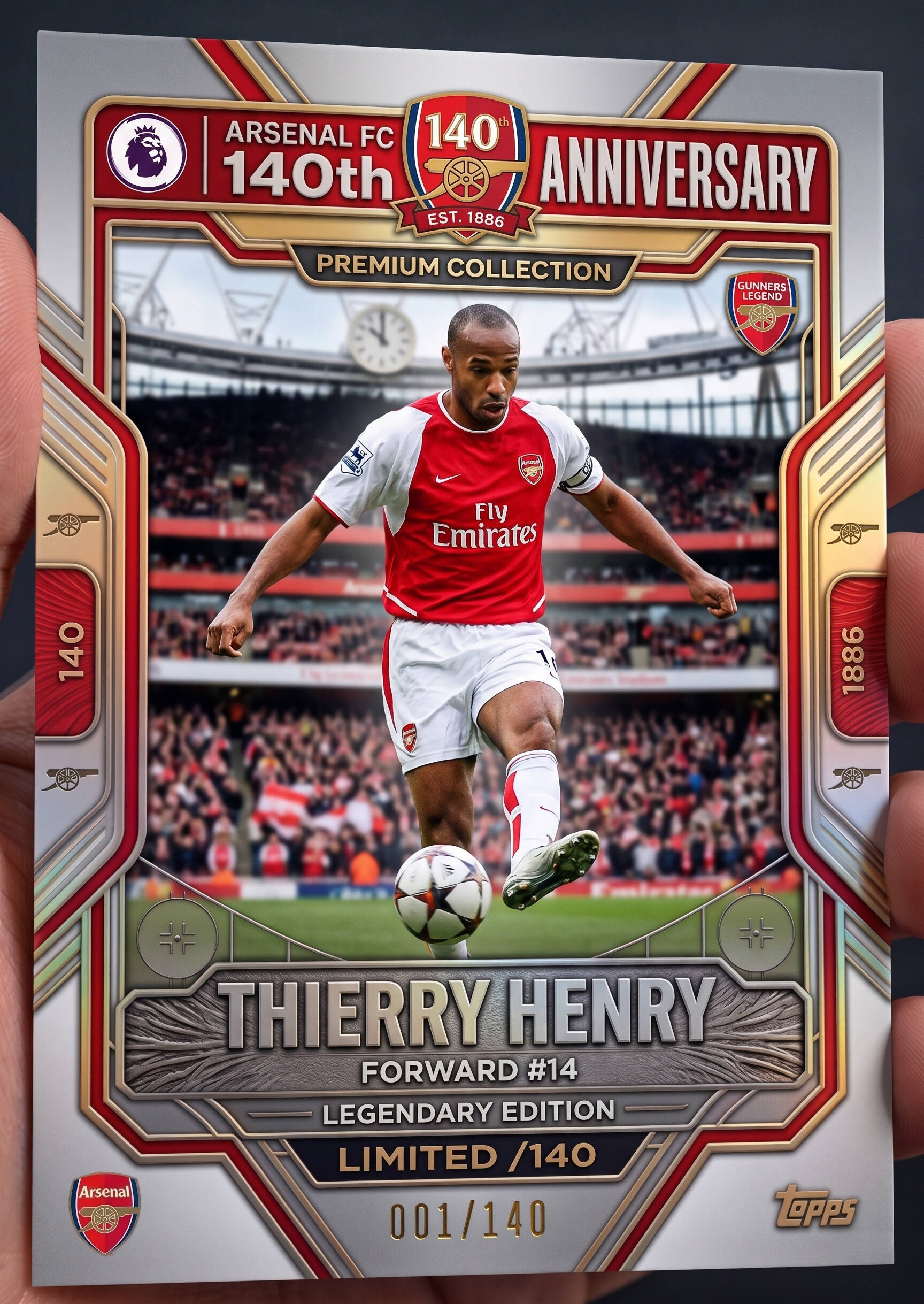 2026 Arsenal FC 140th Anniversary Premium Collection Hobby Box