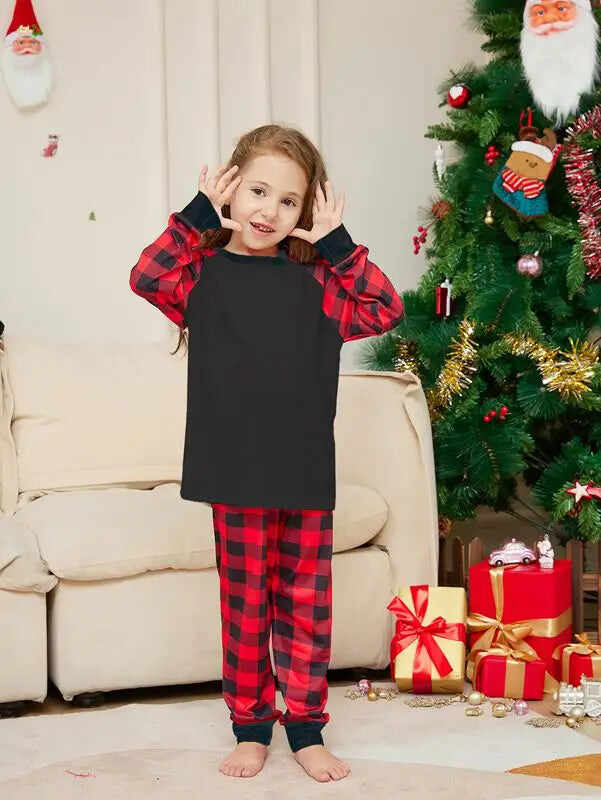 Plain Christmas Matching Family Pajamas Set