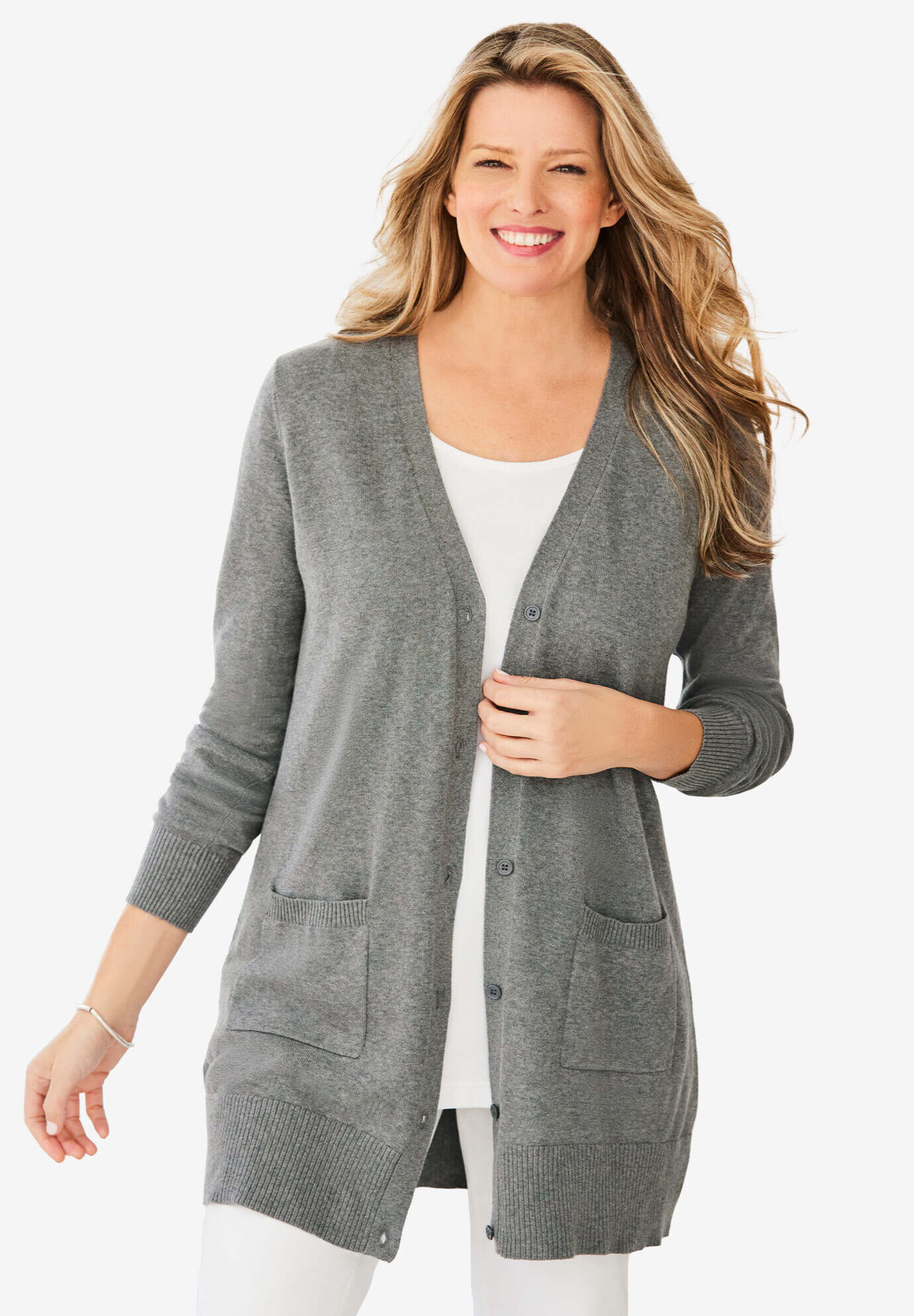 Perfect Longer-Length Cotton Cardigan