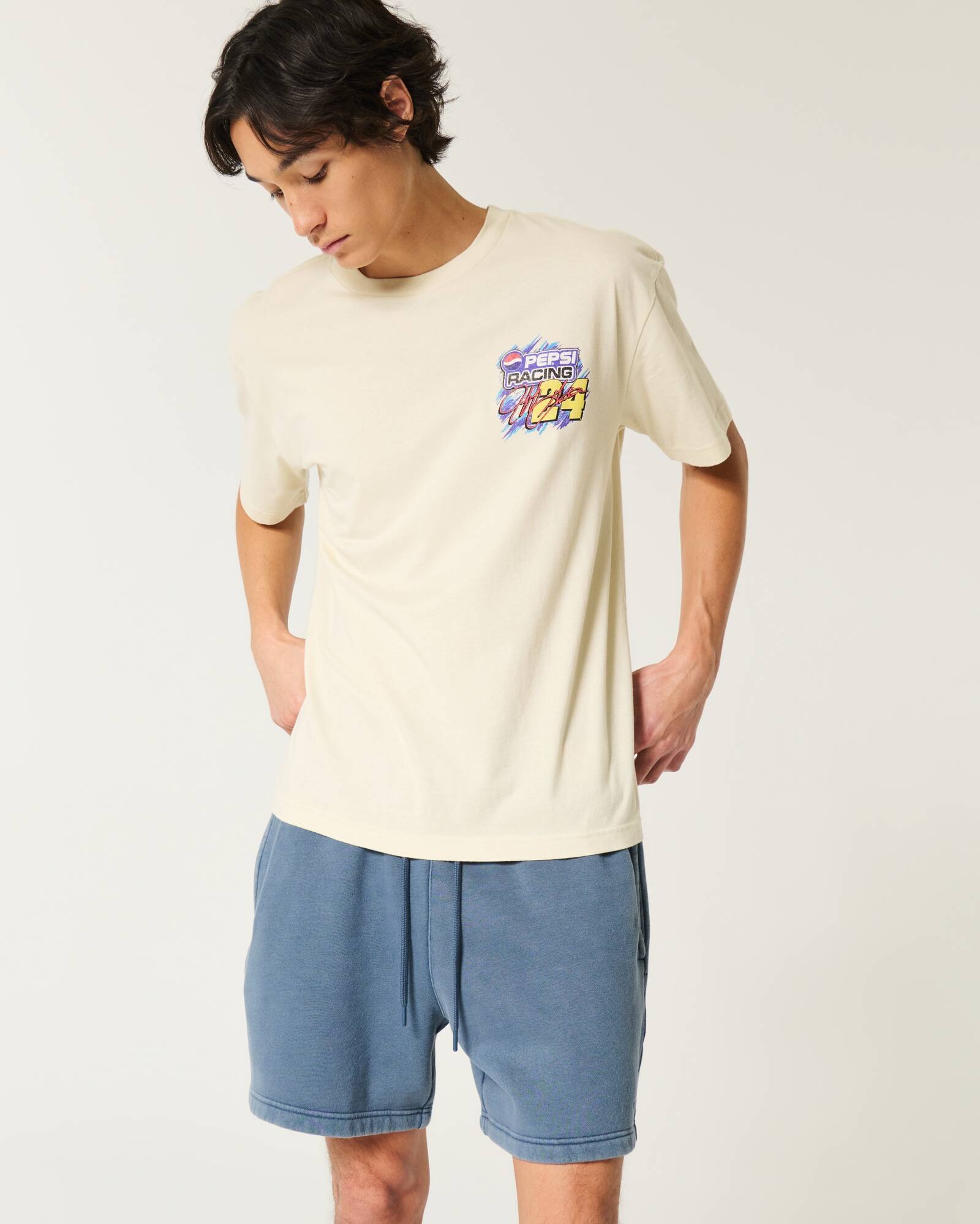 Mid-Thigh Camo Loose Fleece Shorts