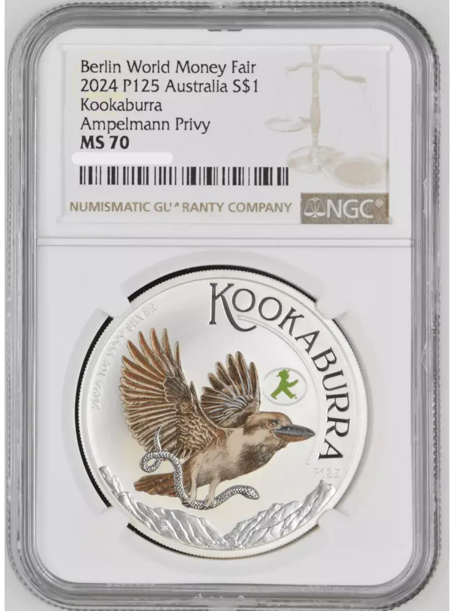 2024 WMF Kookaburra 1oz Silver Coloured Coin-NGC