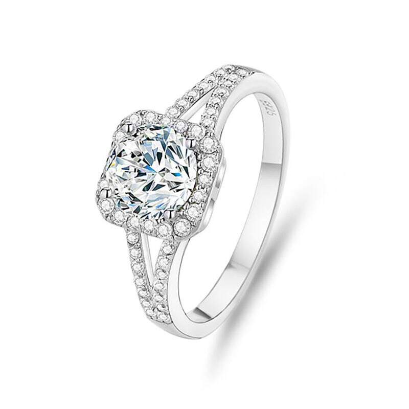Square bezel-set - Morganite statement ring