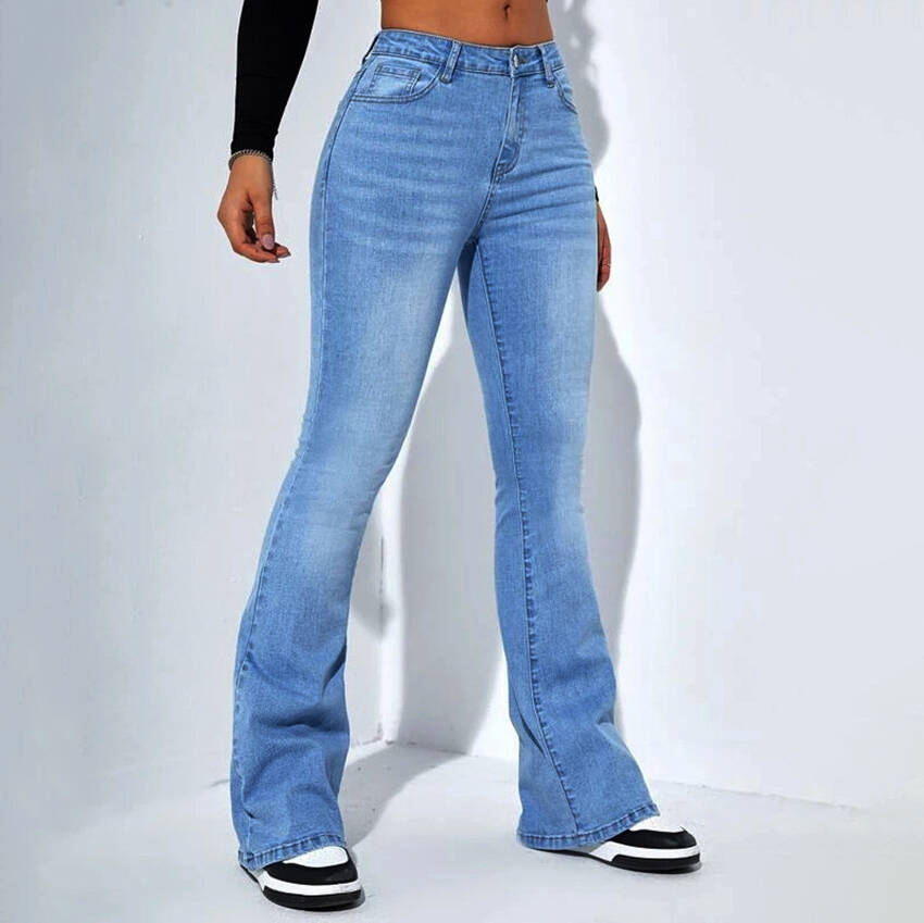 Women's High-waisted Slim-fit Flared Jeans