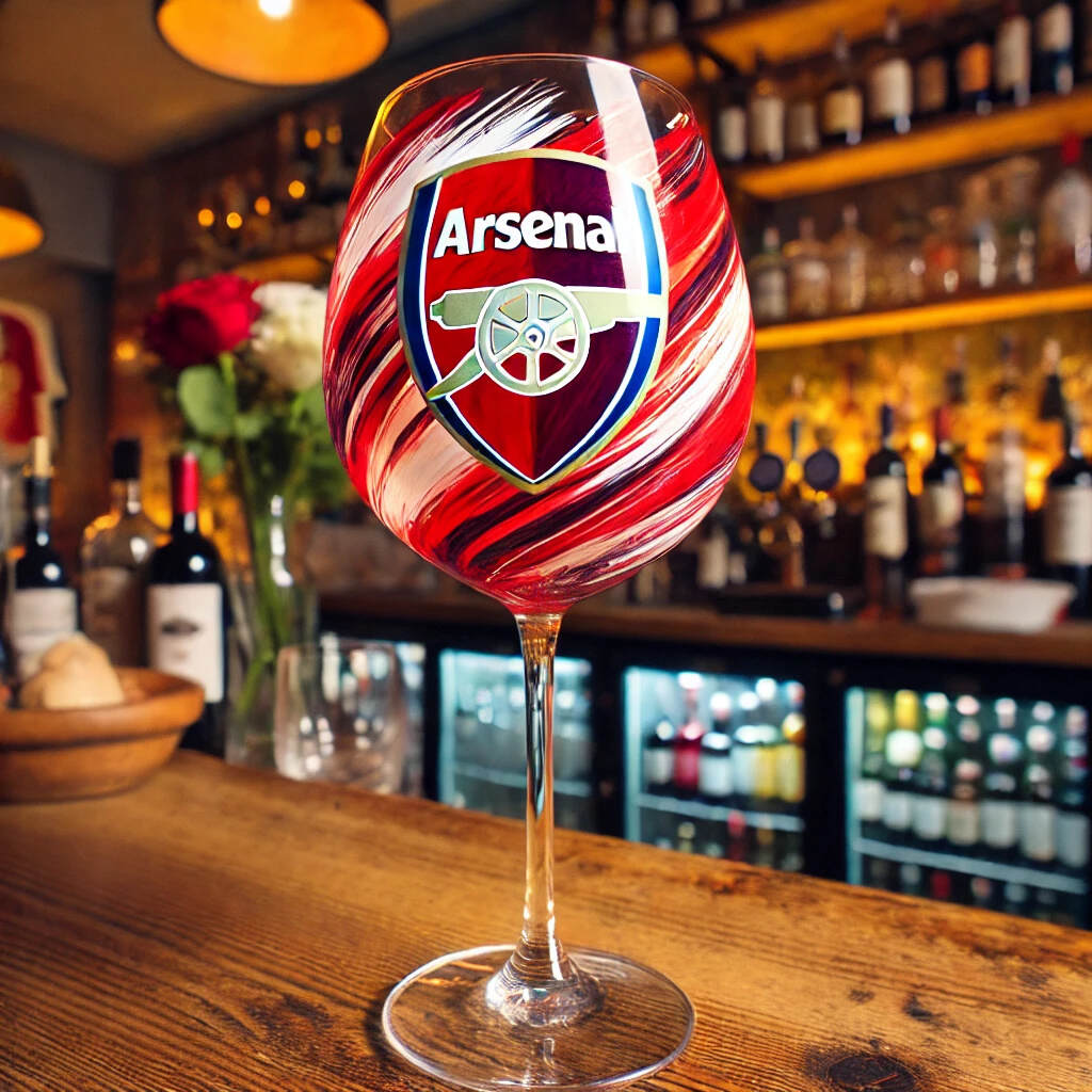 Premier League Football Wine Glass