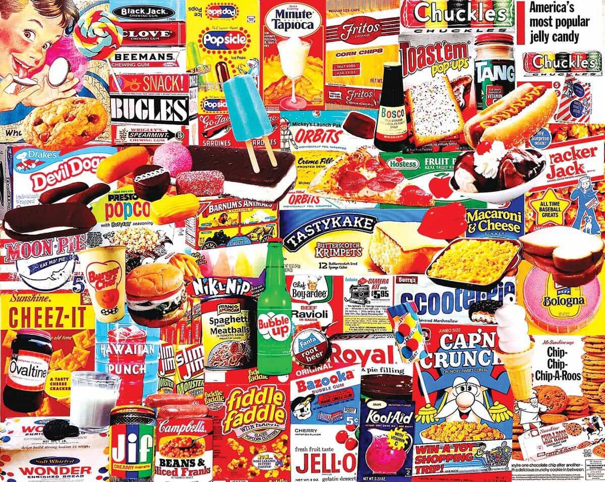 Set of 4: Artist Charlie Girard - Favorite Foods Bundle 1000 piece