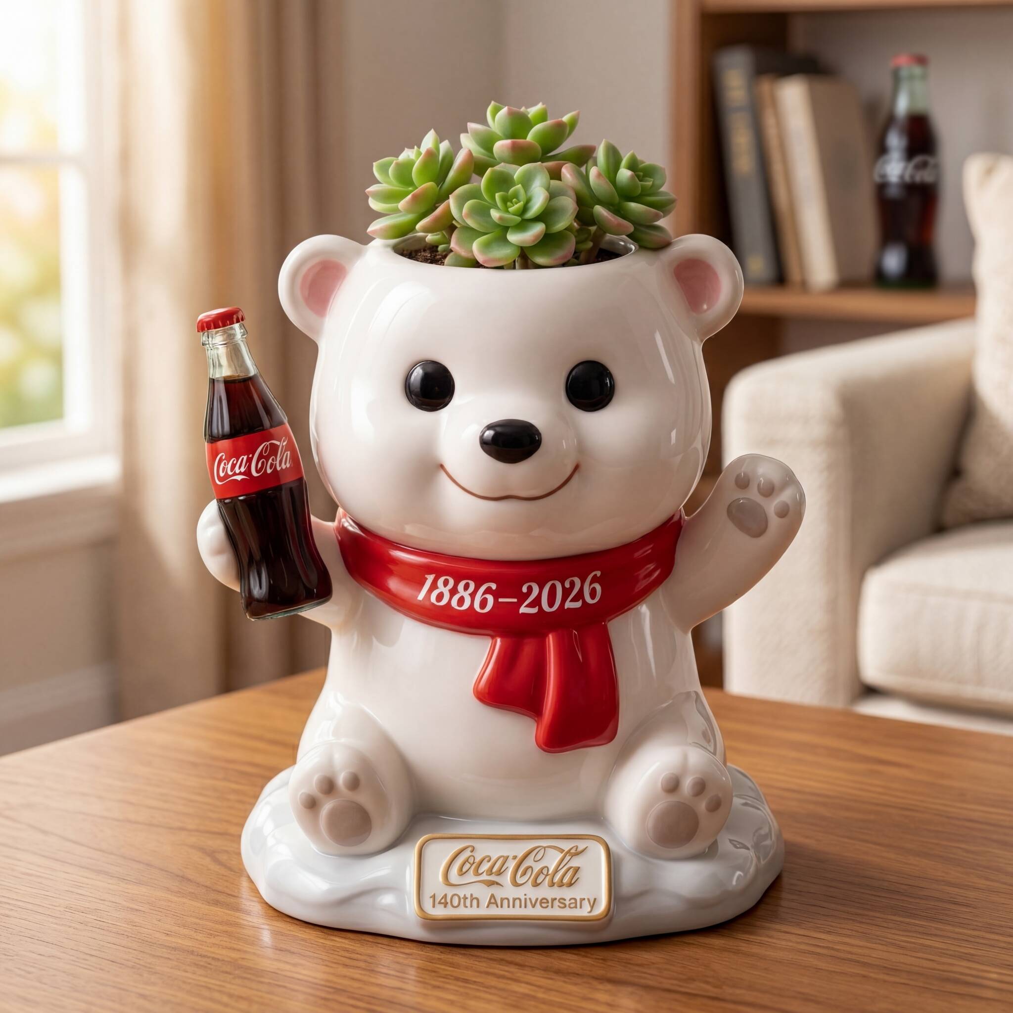 🔥Coca‑Cola 140th Anniversary flowerpot