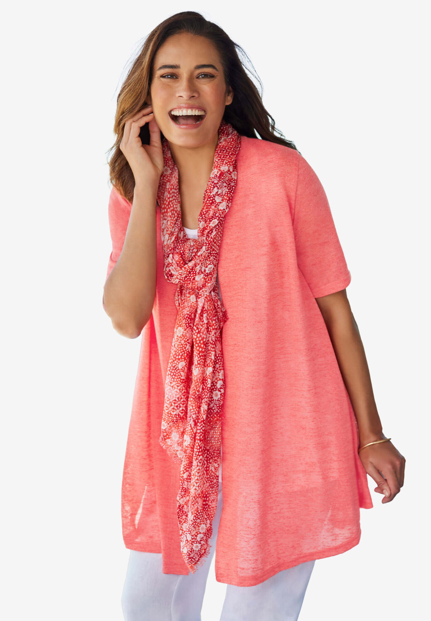 Lightweight Open Front Cardigan