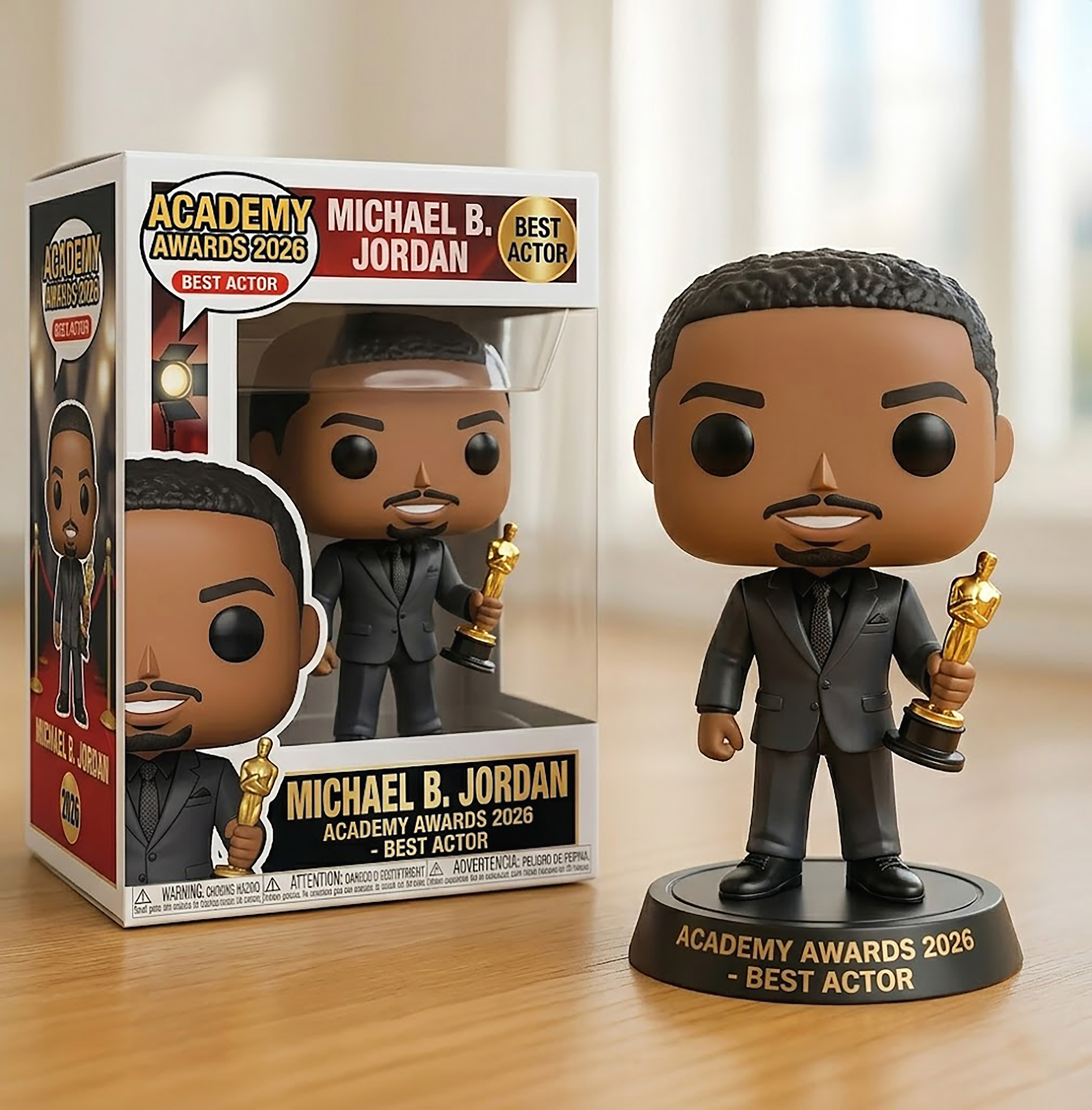 🎬 Michael B. Jordan – Academy Awards 2026 Best Actor Edition Figure