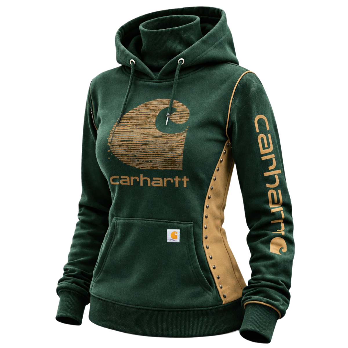 Women Autumn and winter Two-Tone Hoodie-Rose