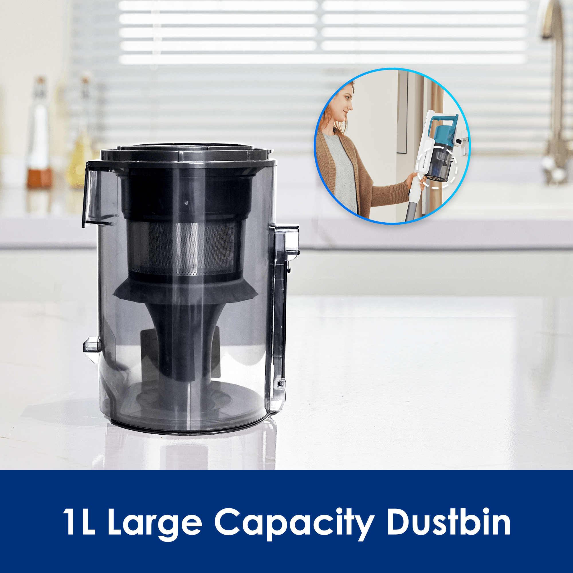 Tineco GO Cordless Stick Vacuum, 40 min Run Time - Teal (GO201)