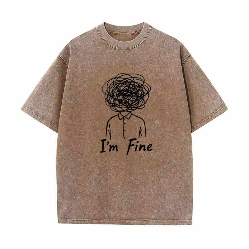 Pure Cotton Retro Washed Sports Shopping Home Leisure Short Sleeve