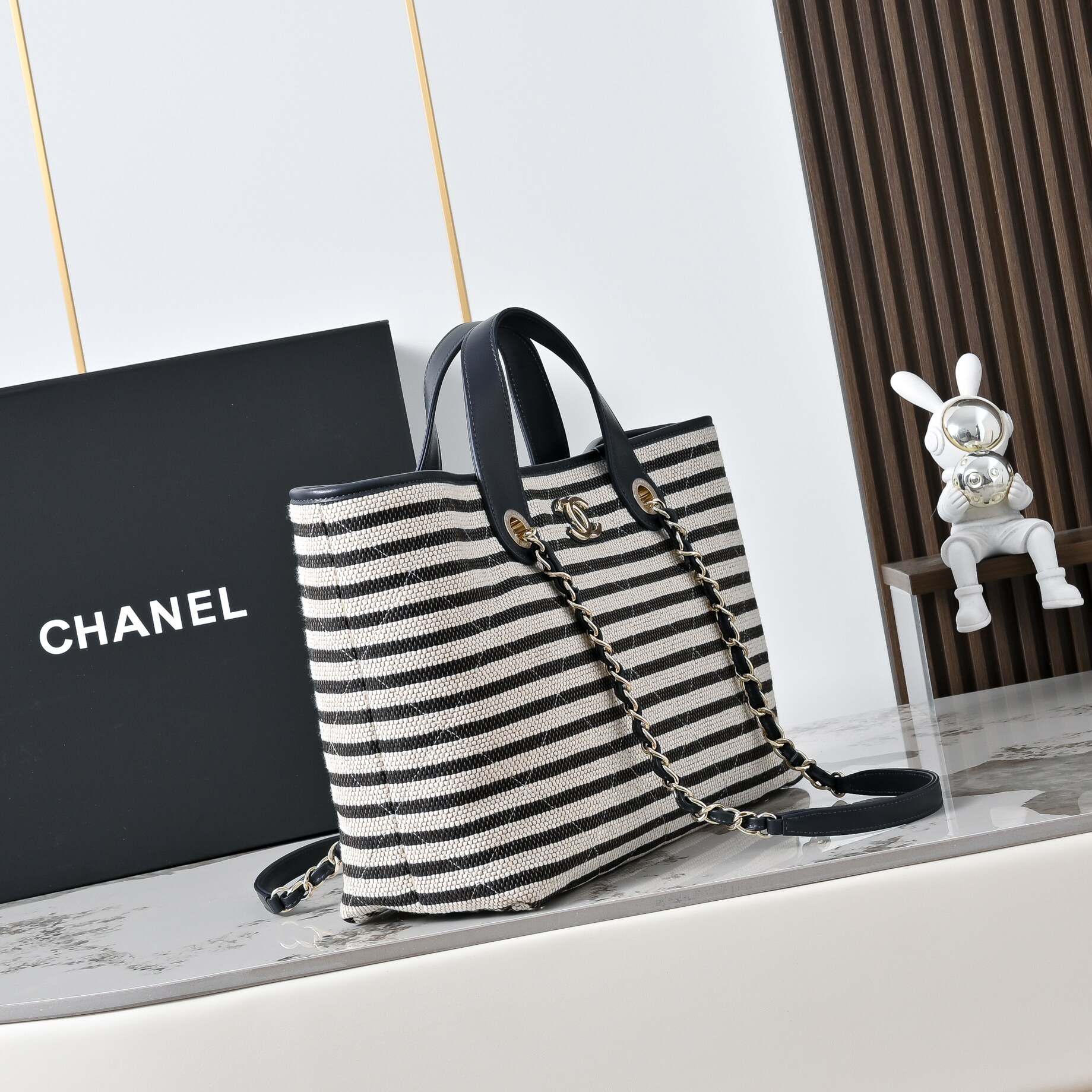 Striped Linen Beach Tote & Shopper Series