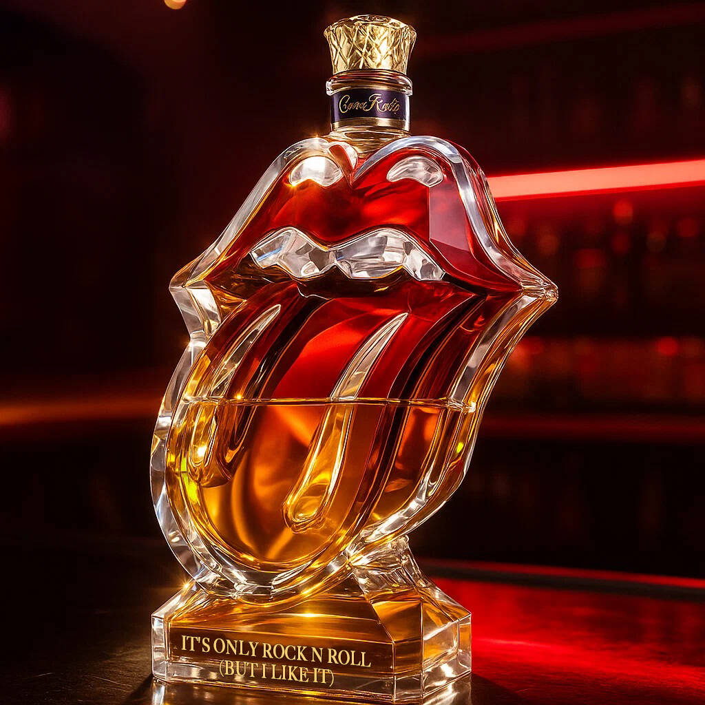 The Rolling Stones——Tongue and Lips Whisky Bottle