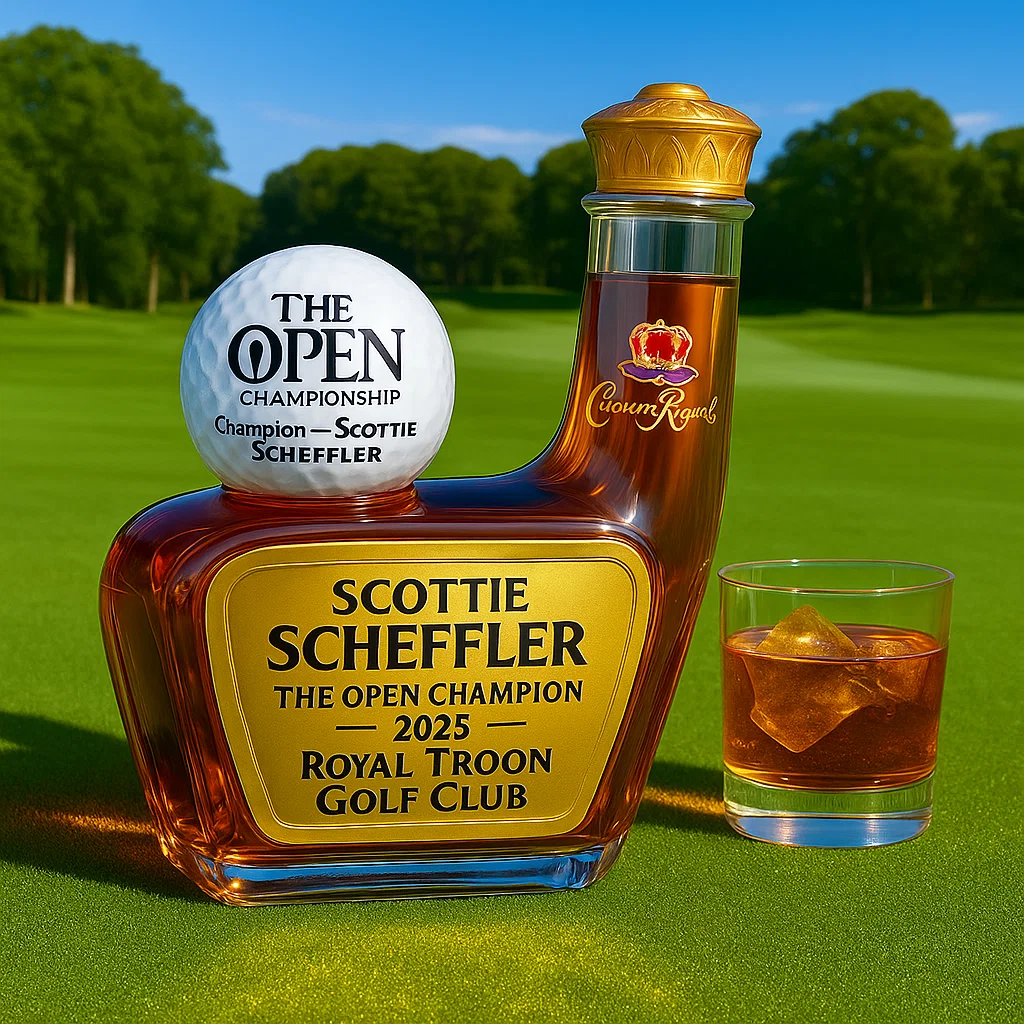 SCOTTIE SCHEFFLER 2025 OPEN CHAMPION Whiskey Bottle
