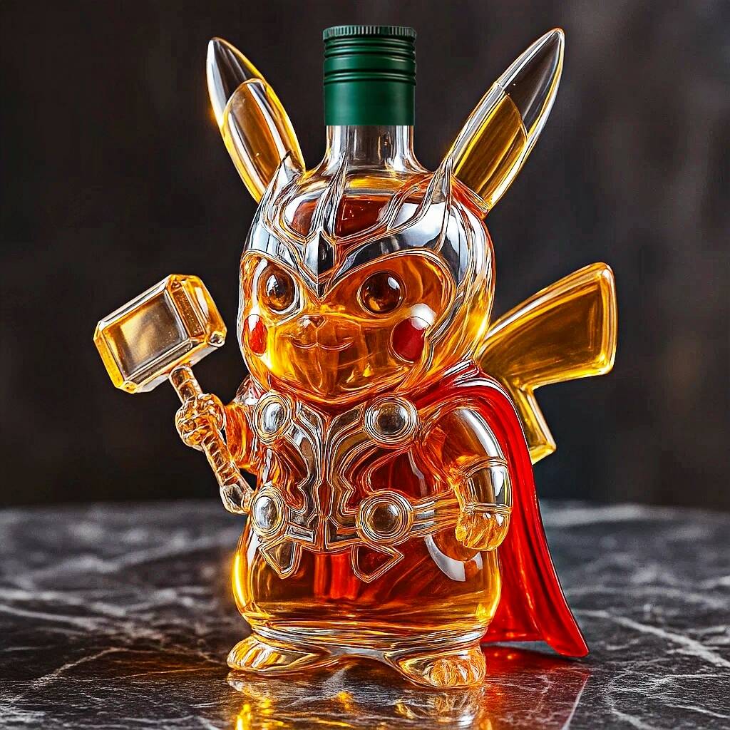 Thor Pikachu Whiskey Bottle