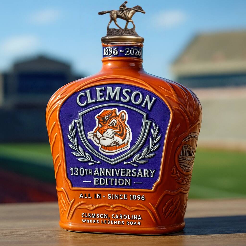 Tigers 130th Anniversary Whiskey Bottle