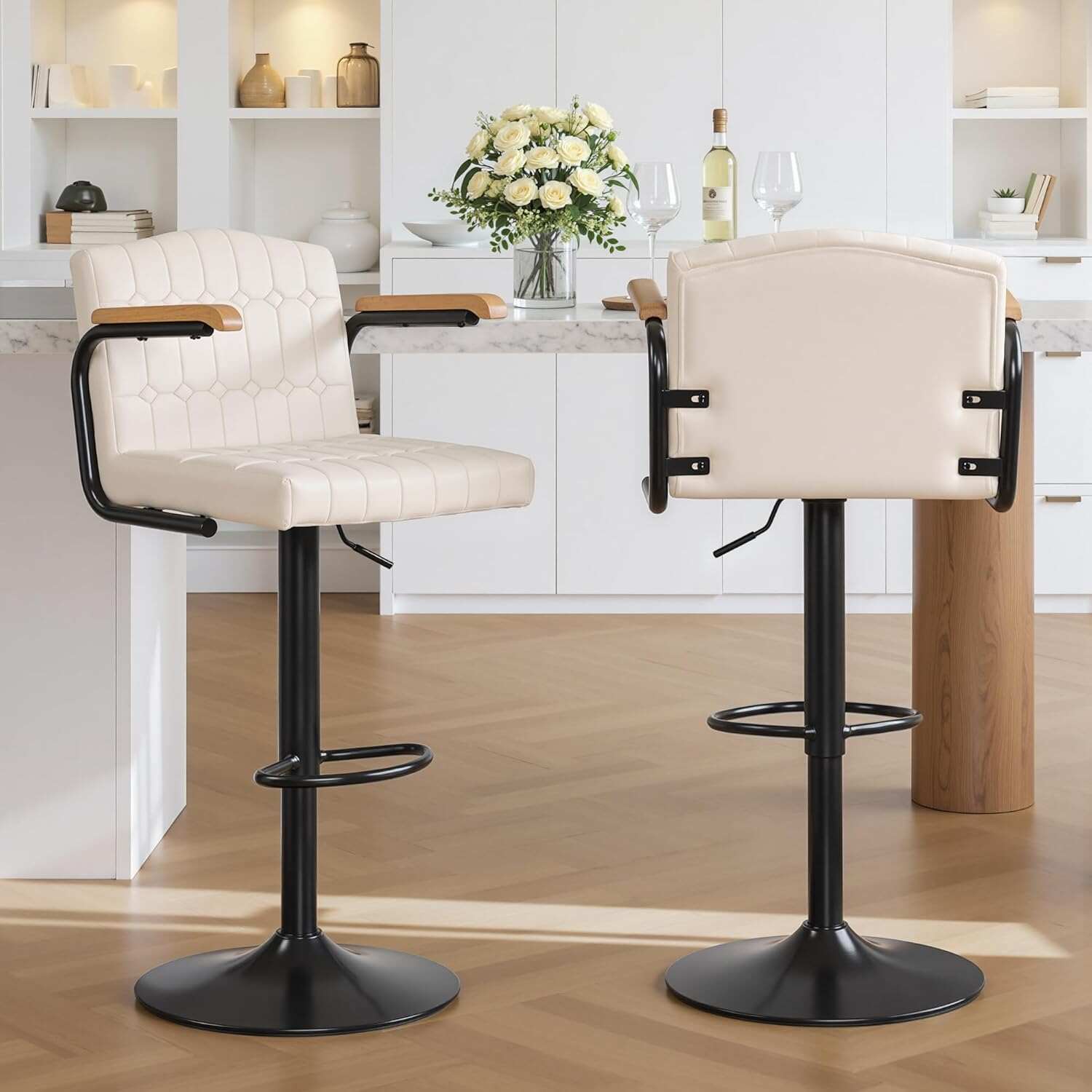 VECELO Bar Stools Set of 2