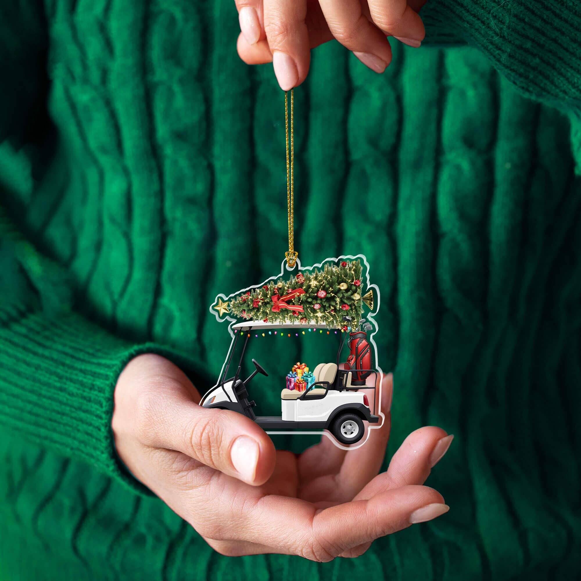 ⛳Golf Cart Christmas Ornament