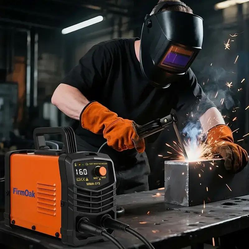 Portable Handheld Mini Welding Machine 110V, IGBT Inverter Stick Welder with Hot Start, Arc Force & Anti-Stick Function, Multi-Model Welding Rod Compatible for Household Repair & DIY Projects